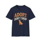 Adopt Do Not Shop T-Shirt-T-Shirt-luxury-rescue-dog-t-shirt-for-dog-lovers-Navy-S-Rescue Paws Club