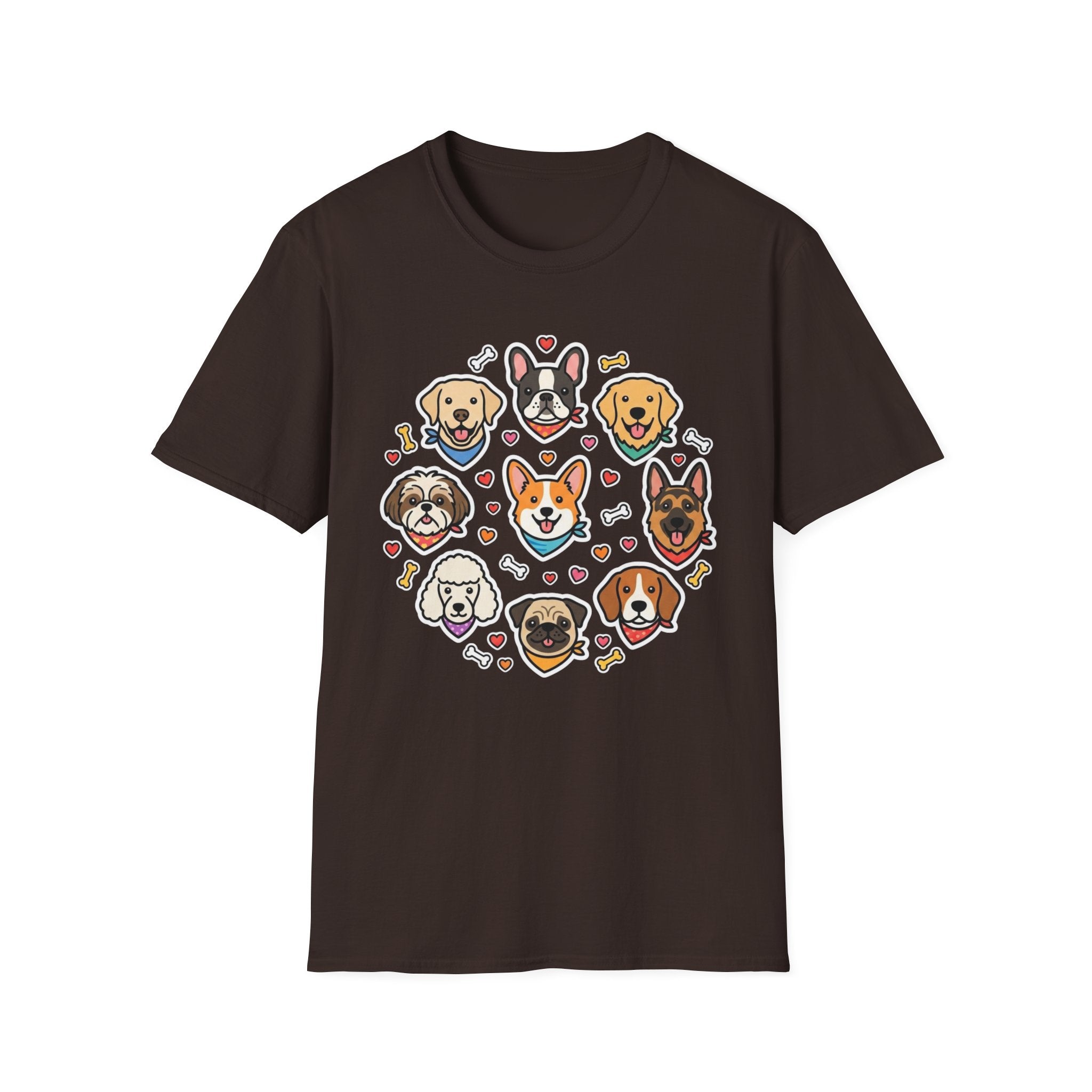 The Wiggle Gang T-Shirt-T-Shirt-luxury-rescue-dog-t-shirt-for-dog-lovers-Dark Chocolate-S-Rescue Paws Club