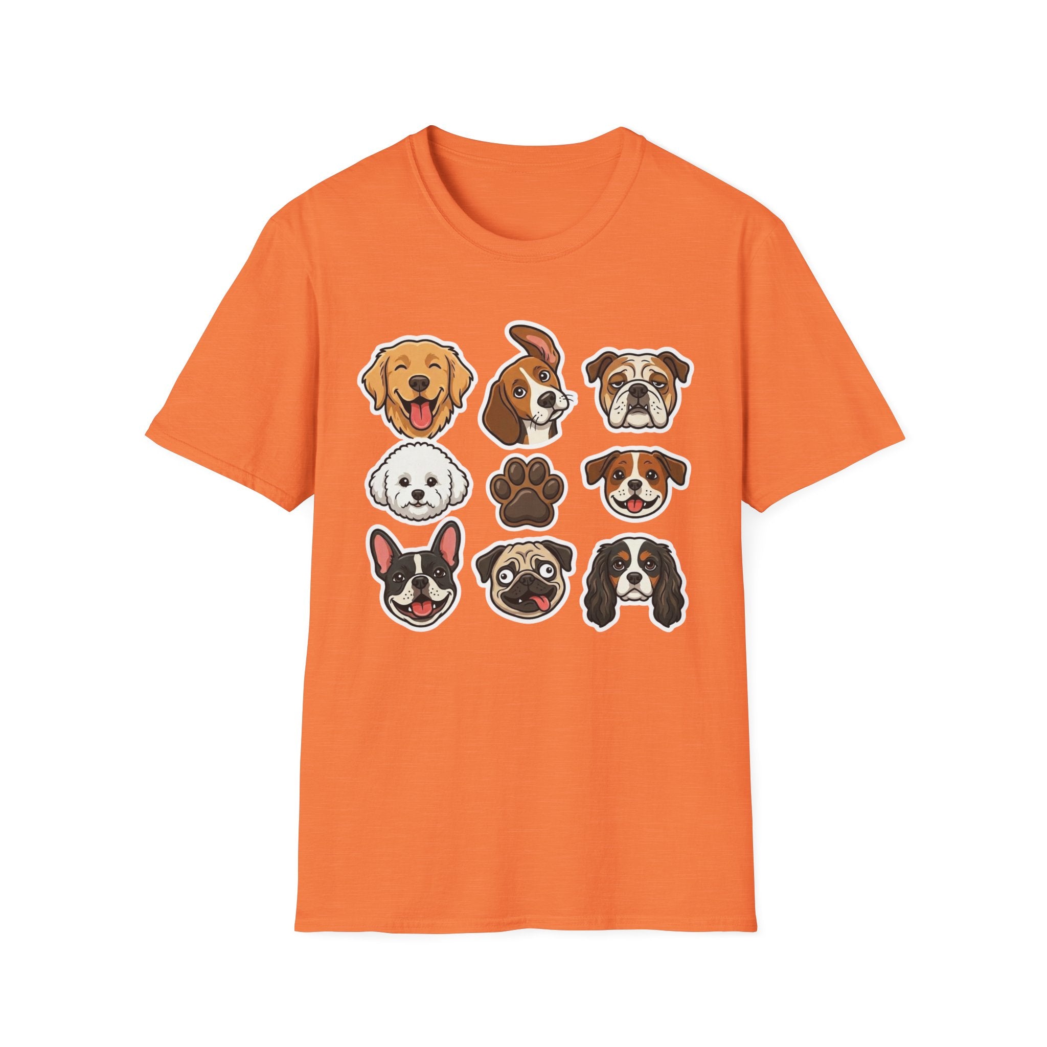 Dog Squad Cute T-Shirt-T-Shirt-luxury-rescue-dog-t-shirt-for-dog-lovers-Heather Orange-S-Rescue Paws Club