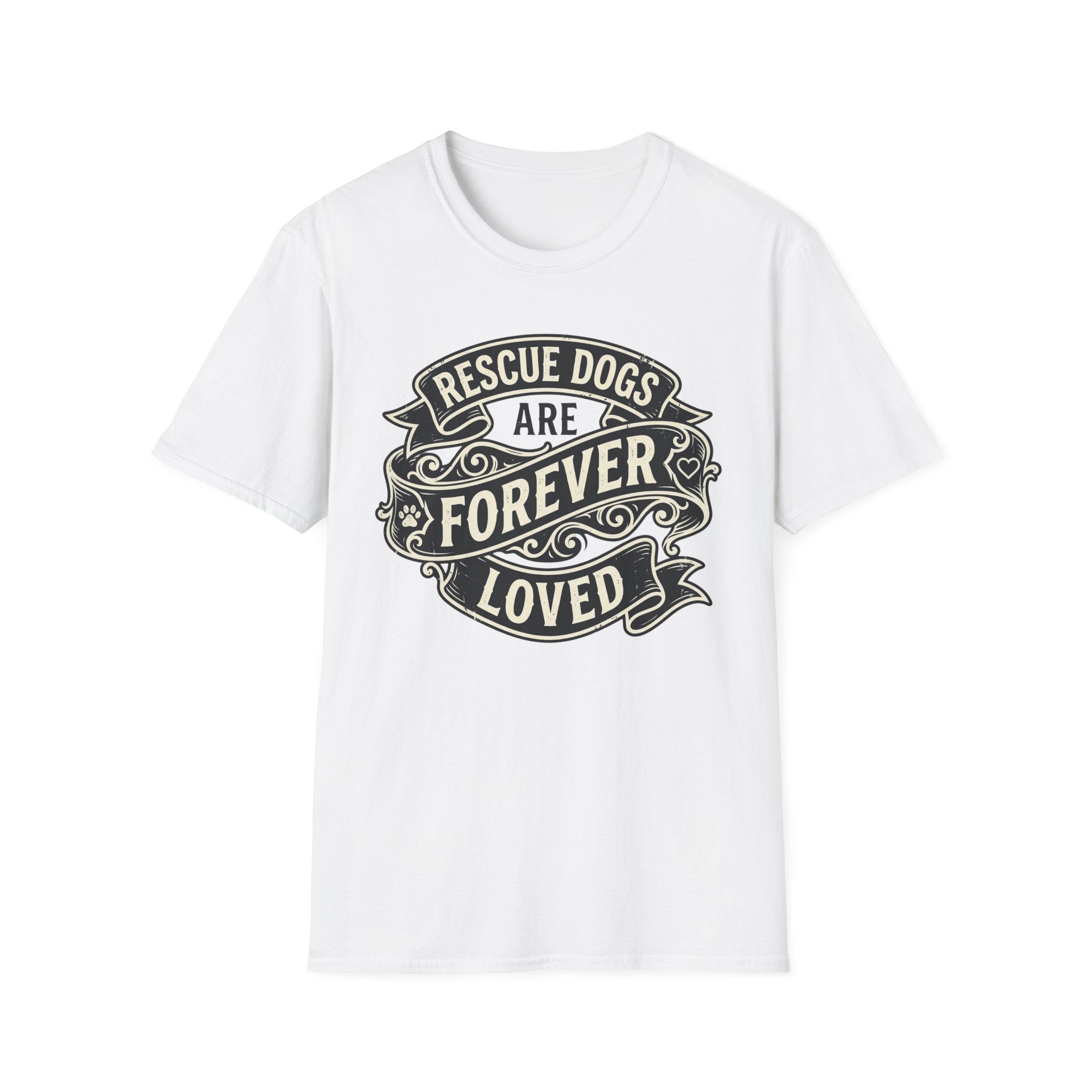 Forever Loved T-Shirt-T-Shirt-luxury-rescue-dog-t-shirt-for-dog-lovers-White-S-Rescue Paws Club