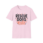 Rescue Dogs Rule T-Shirt-T-Shirt-luxury-rescue-dog-t-shirt-for-dog-lovers-Light Pink-S-Rescue Paws Club