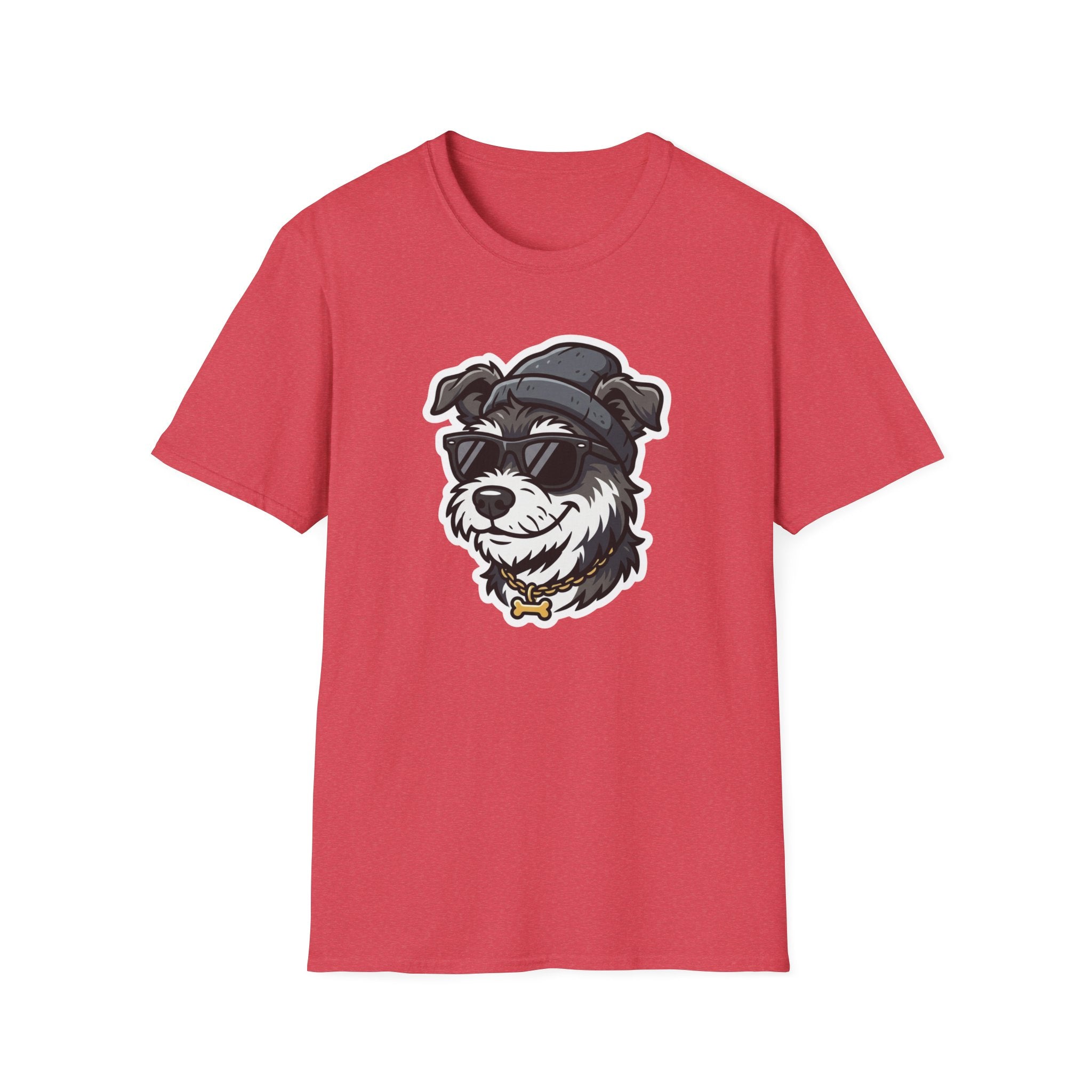 Too Cool to Bark T-Shirt-T-Shirt-luxury-rescue-dog-t-shirt-for-dog-lovers-Heather Red-S-Rescue Paws Club