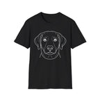 Line Art Dog T-Shirt-T-Shirt-luxury-rescue-dog-t-shirt-for-dog-lovers-Black-S-Rescue Paws Club