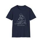 Who Rescued Who T-Shirt-T-Shirt-luxury-rescue-dog-t-shirt-for-dog-lovers-Navy-S-Rescue Paws Club