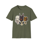 The Fur Trio T-Shirt-T-Shirt-luxury-rescue-dog-t-shirt-for-dog-lovers-Military Green-S-Rescue Paws Club