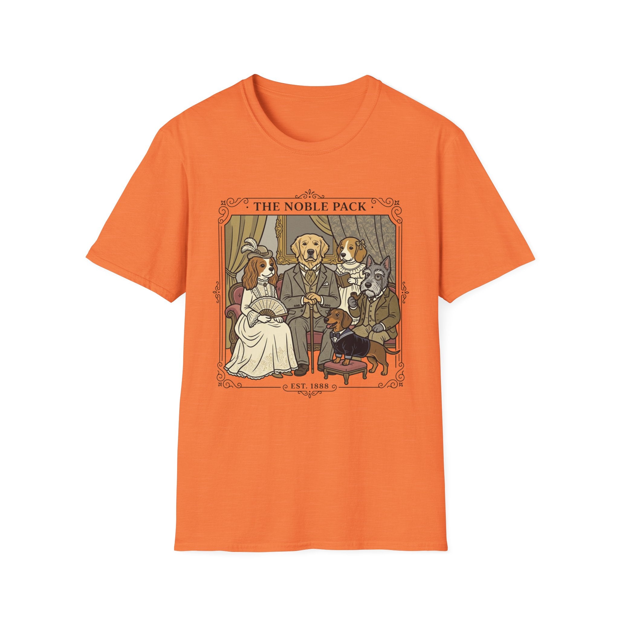 The Noble Pack T-Shirt-T-Shirt-luxury-rescue-dog-t-shirt-for-dog-lovers-Heather Orange-S-Rescue Paws Club