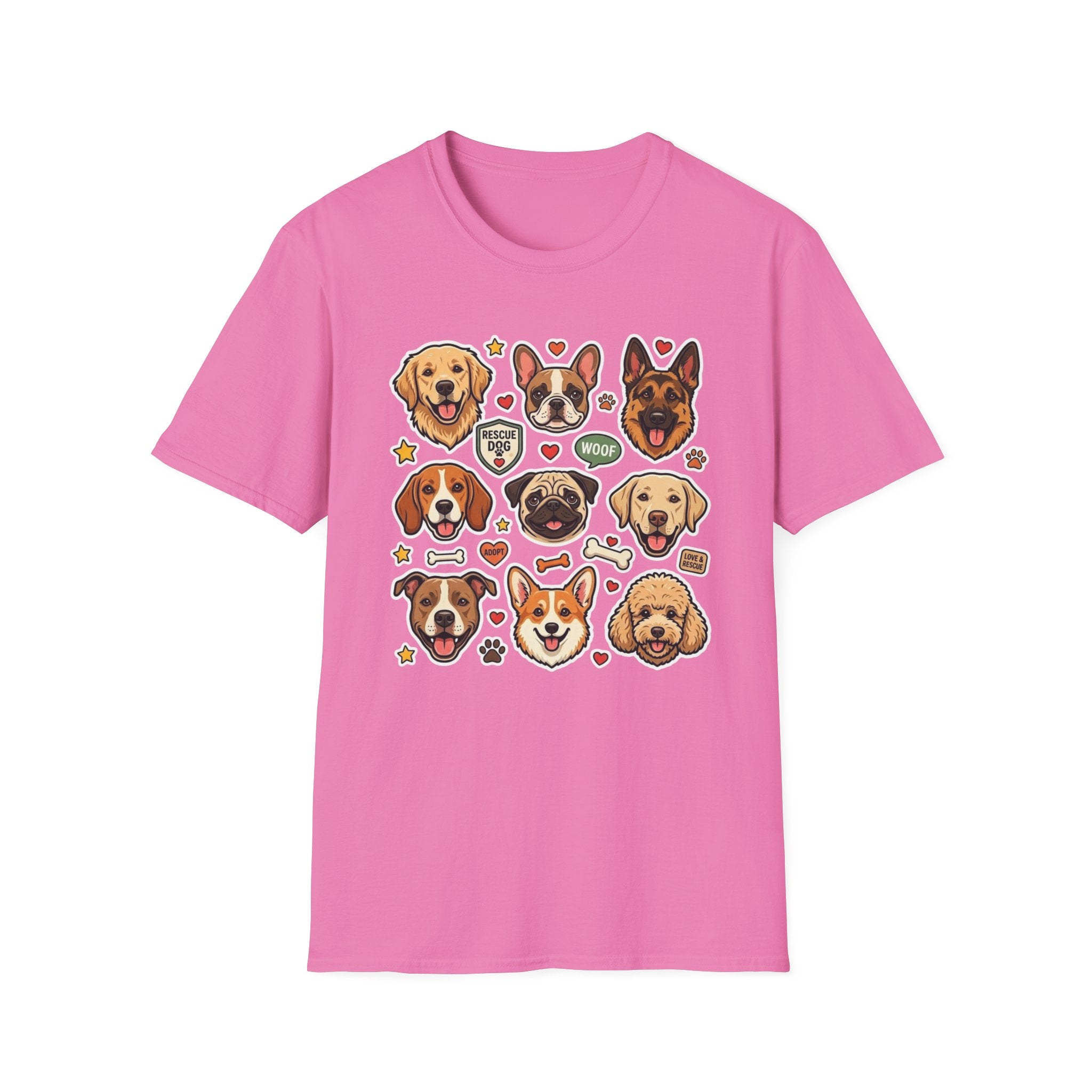 Adopt a Whole Pack T-Shirt-T-Shirt-luxury-rescue-dog-t-shirt-for-dog-lovers-Azalea-S-Rescue Paws Club