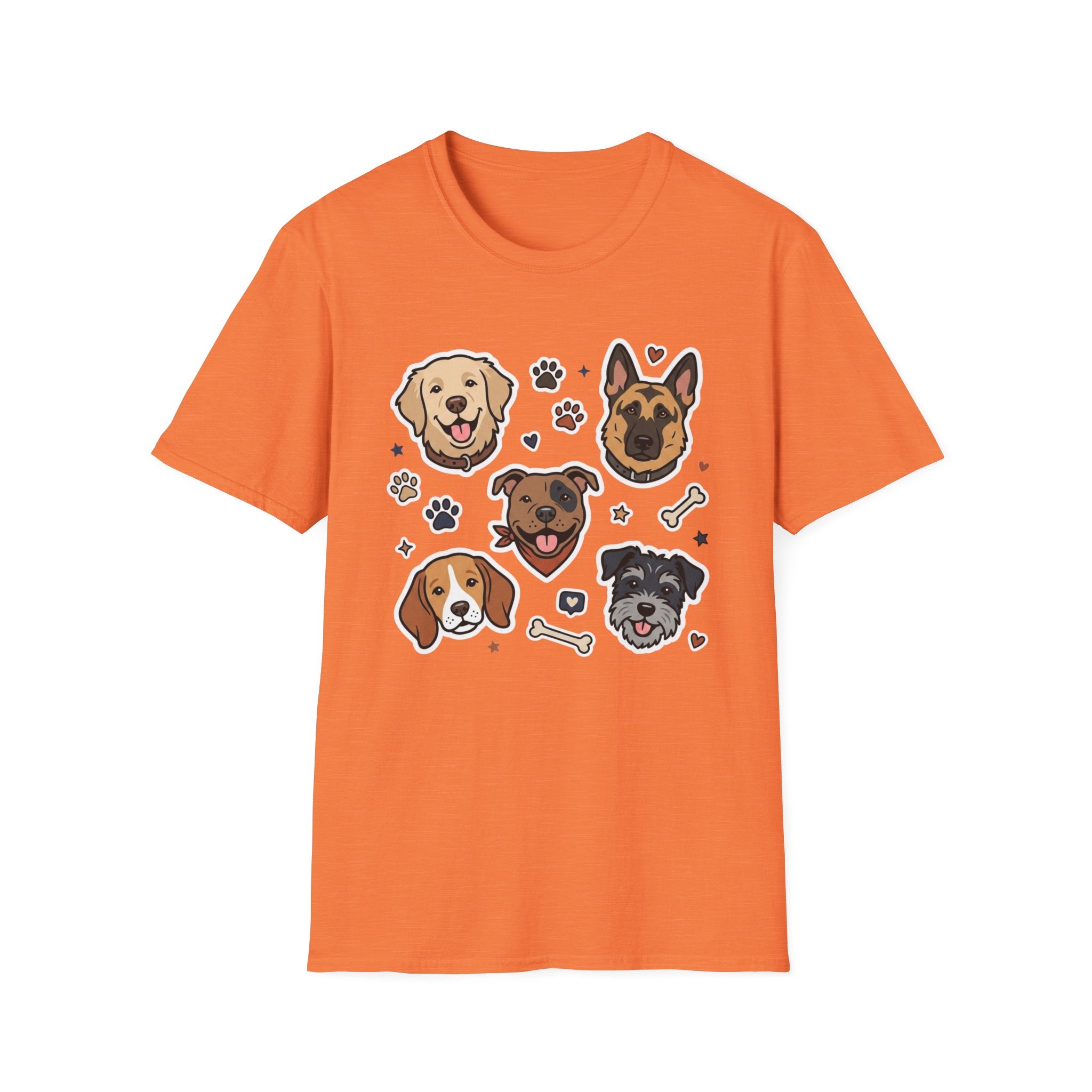 Rescue Pack Club T-Shirt-T-Shirt-luxury-rescue-dog-t-shirt-for-dog-lovers-Heather Orange-S-Rescue Paws Club
