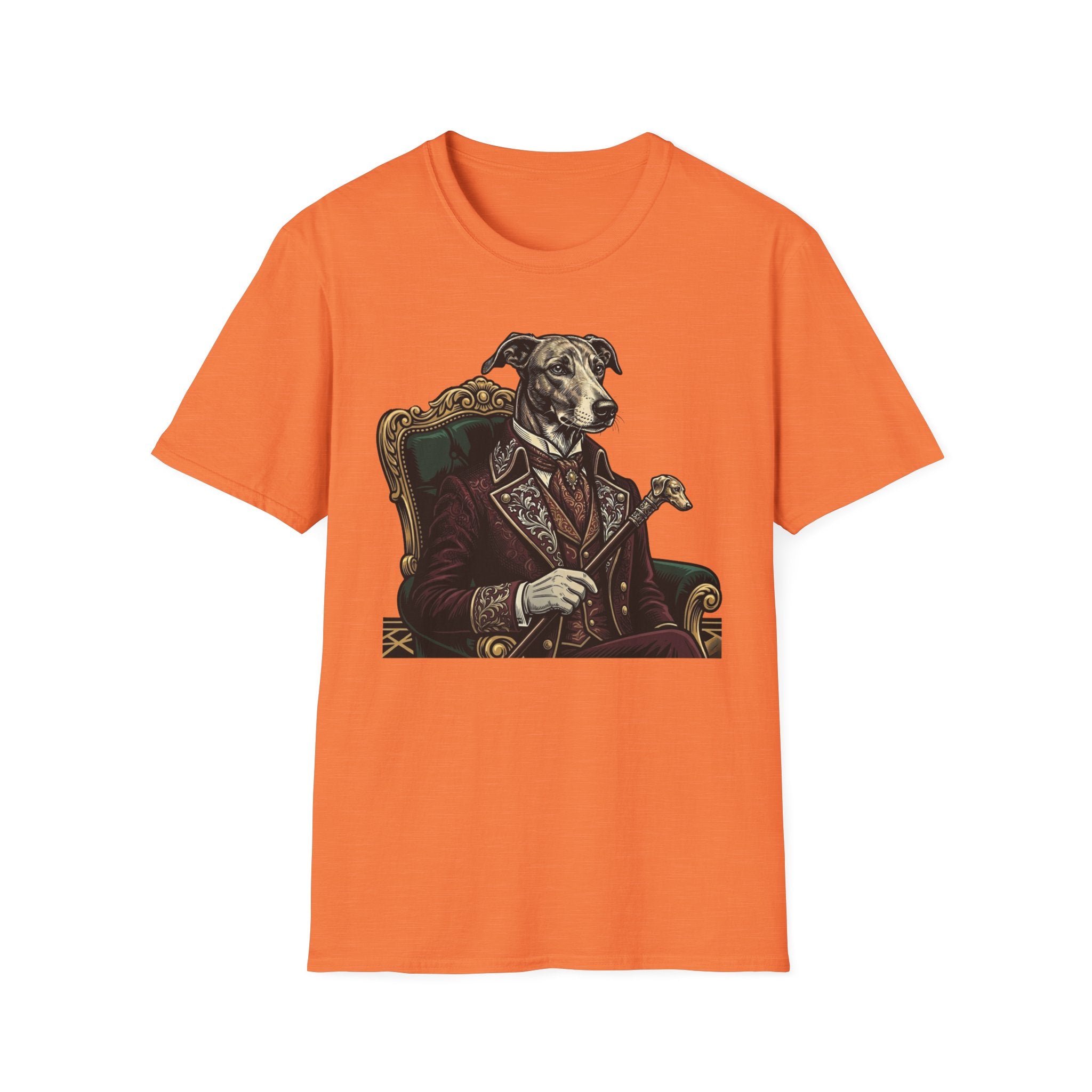 Viscount Wagmore T-Shirt-T-Shirt-luxury-rescue-dog-t-shirt-for-dog-lovers-Heather Orange-S-Rescue Paws Club