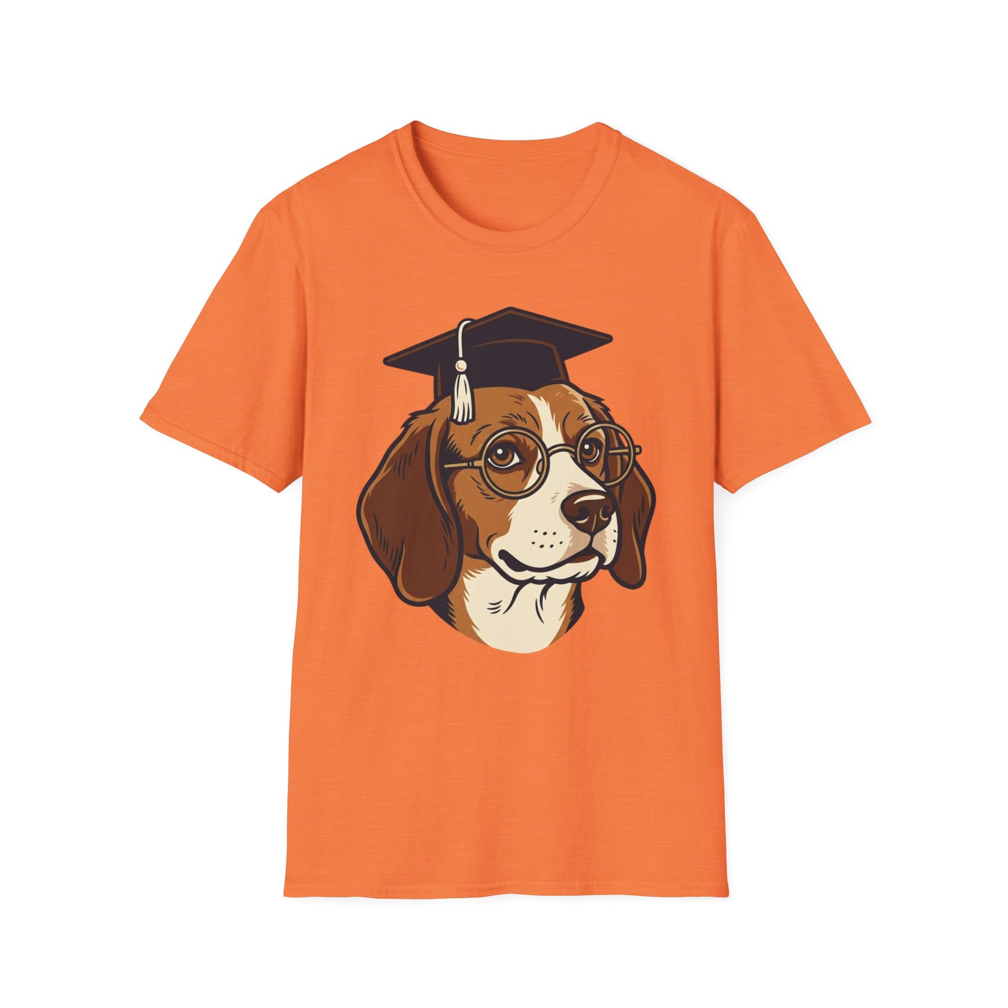 Smart Pup T-Shirt-T-Shirt-luxury-rescue-dog-t-shirt-for-dog-lovers-Heather Orange-S-Rescue Paws Club