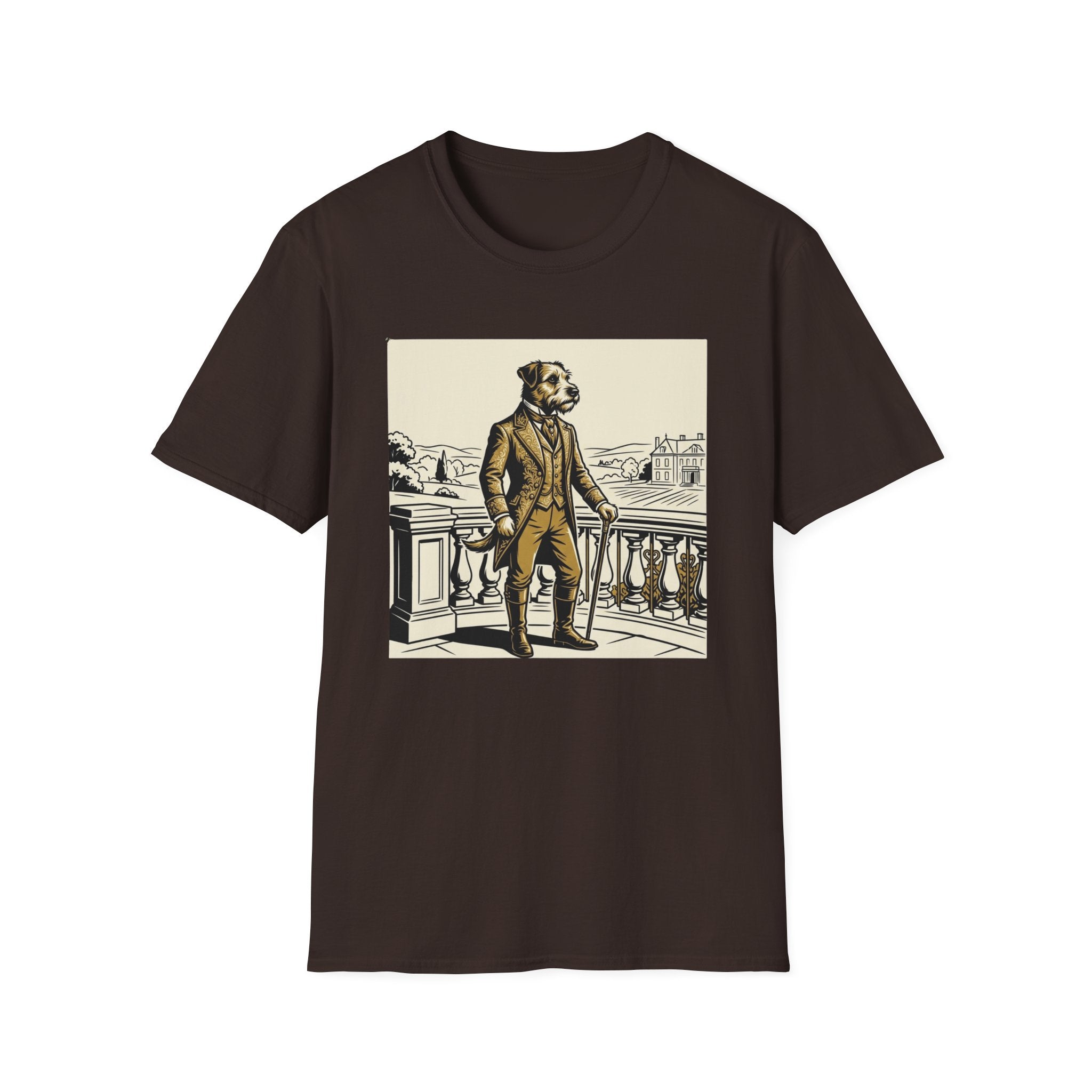 Duke of Tailington T-Shirt-T-Shirt-luxury-rescue-dog-t-shirt-for-dog-lovers-Dark Chocolate-S-Rescue Paws Club