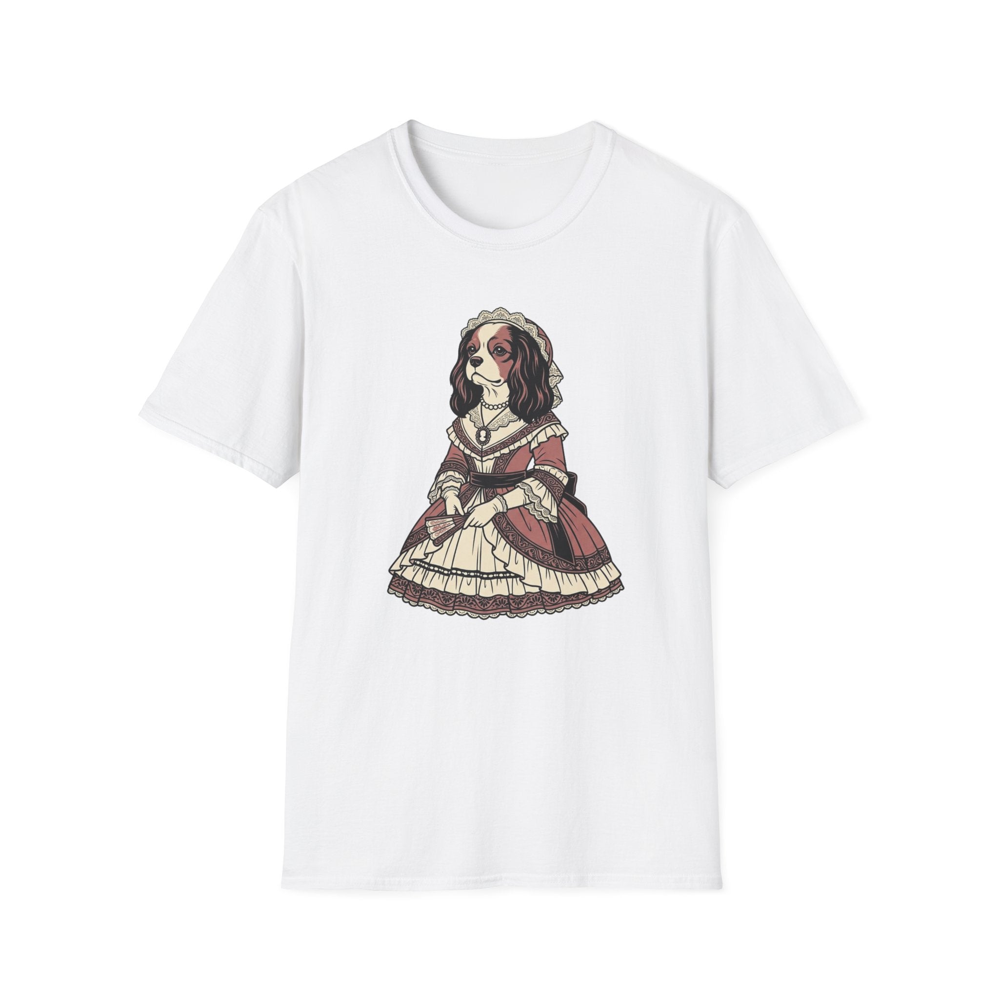 Lady Floofiana T-Shirt-T-Shirt-luxury-rescue-dog-t-shirt-for-dog-lovers-White-S-Rescue Paws Club