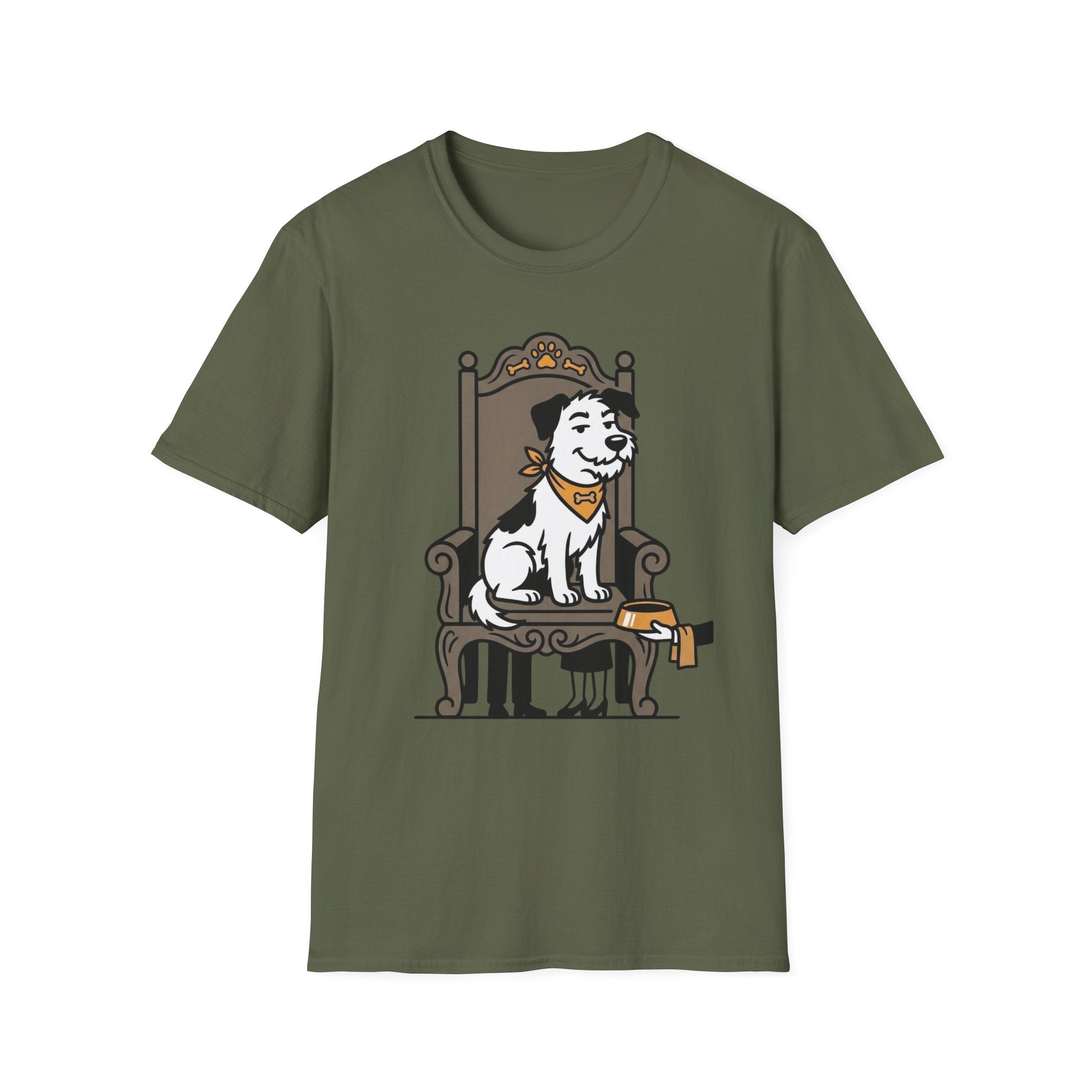 Royal Pup T-Shirt-T-Shirt-luxury-rescue-dog-t-shirt-for-dog-lovers-Military Green-S-Rescue Paws Club