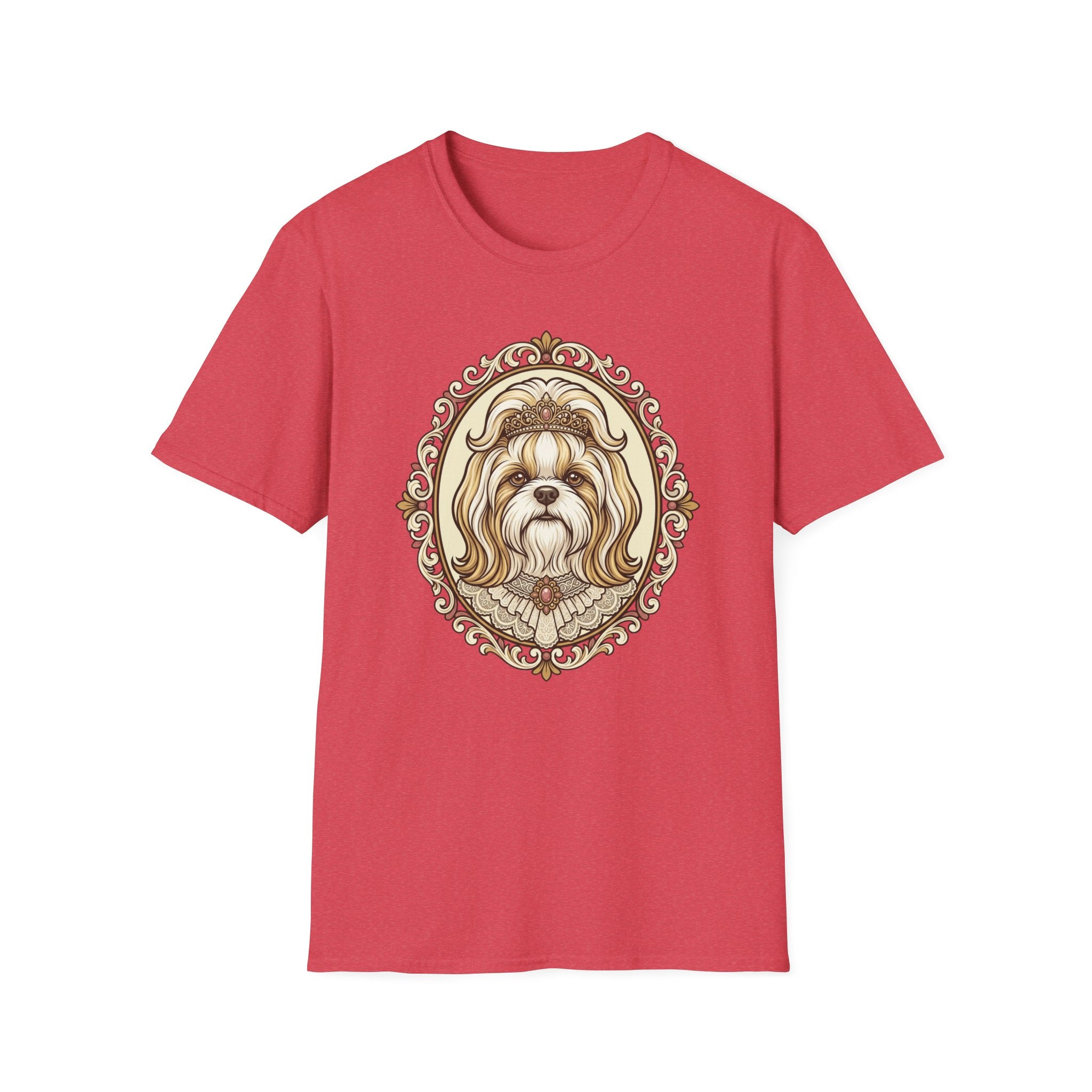 Duchess Pawlette T-Shirt-T-Shirt-luxury-rescue-dog-t-shirt-for-dog-lovers-Heather Red-S-Rescue Paws Club