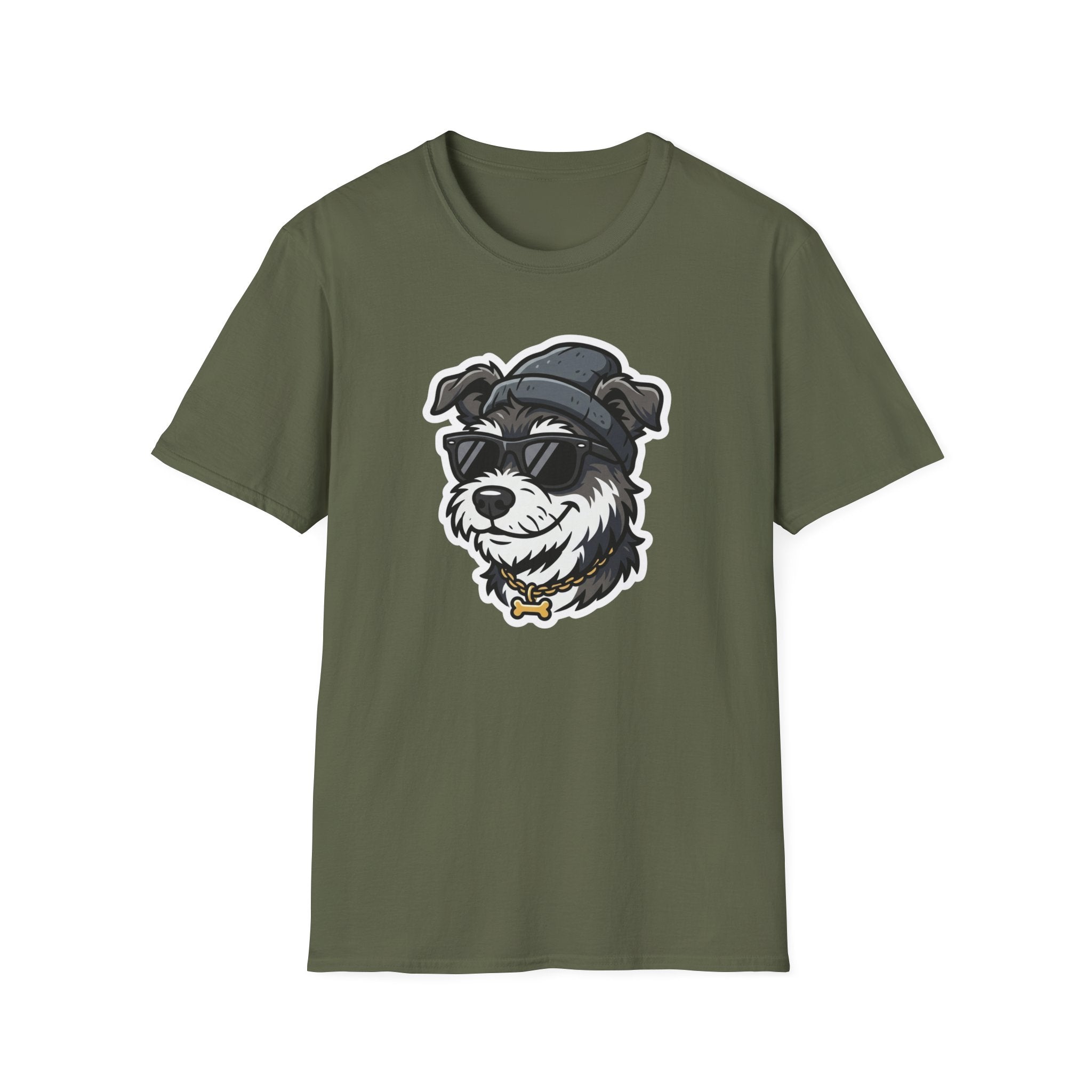 Too Cool to Bark T-Shirt-T-Shirt-luxury-rescue-dog-t-shirt-for-dog-lovers-Military Green-S-Rescue Paws Club