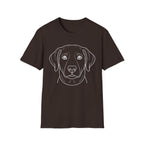Line Art Dog T-Shirt-T-Shirt-luxury-rescue-dog-t-shirt-for-dog-lovers-Dark Chocolate-S-Rescue Paws Club
