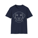 Line Art Dog T-Shirt-T-Shirt-luxury-rescue-dog-t-shirt-for-dog-lovers-Navy-S-Rescue Paws Club