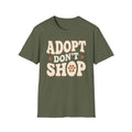 Adopt Dont Shop Rescue Shirt-T-Shirt-luxury-rescue-dog-t-shirt-for-dog-lovers-Military Green-S-Rescue Paws Club