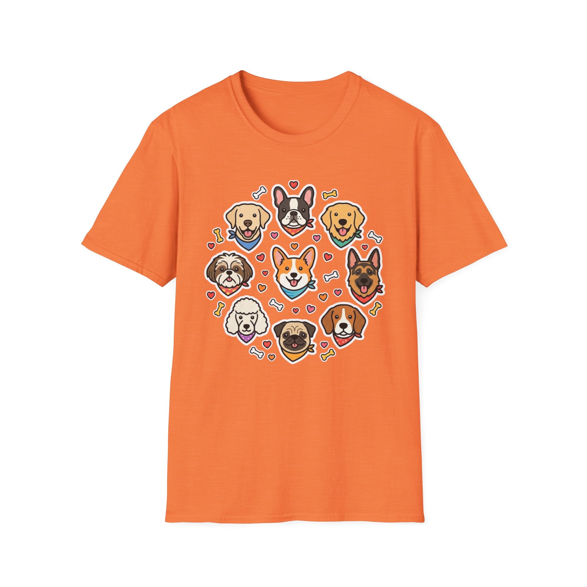 The Wiggle Gang T-Shirt-T-Shirt-luxury-rescue-dog-t-shirt-for-dog-lovers-Heather Orange-S-Rescue Paws Club