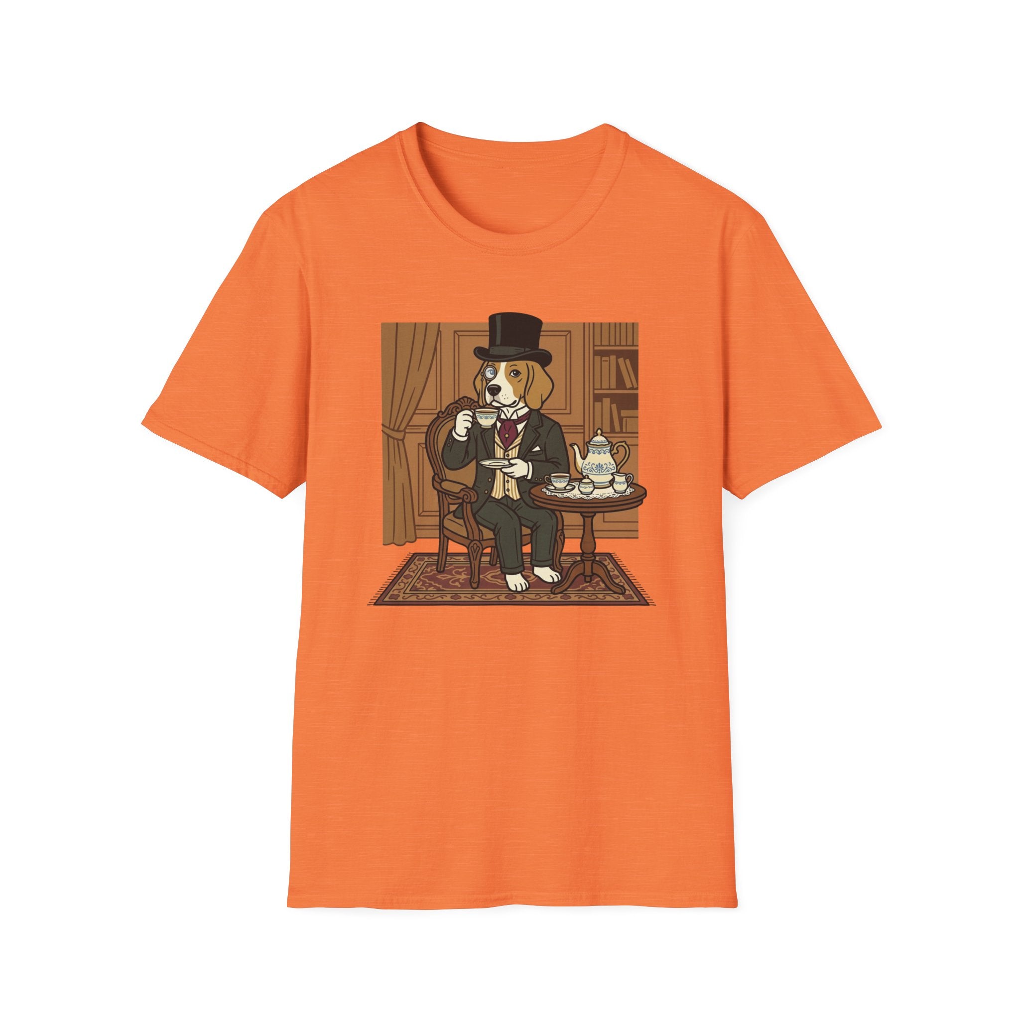 Count Fluffula T-Shirt-T-Shirt-luxury-rescue-dog-t-shirt-for-dog-lovers-Heather Orange-S-Rescue Paws Club