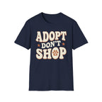 Adopt Dont Shop Rescue Shirt-T-Shirt-luxury-rescue-dog-t-shirt-for-dog-lovers-Navy-S-Rescue Paws Club