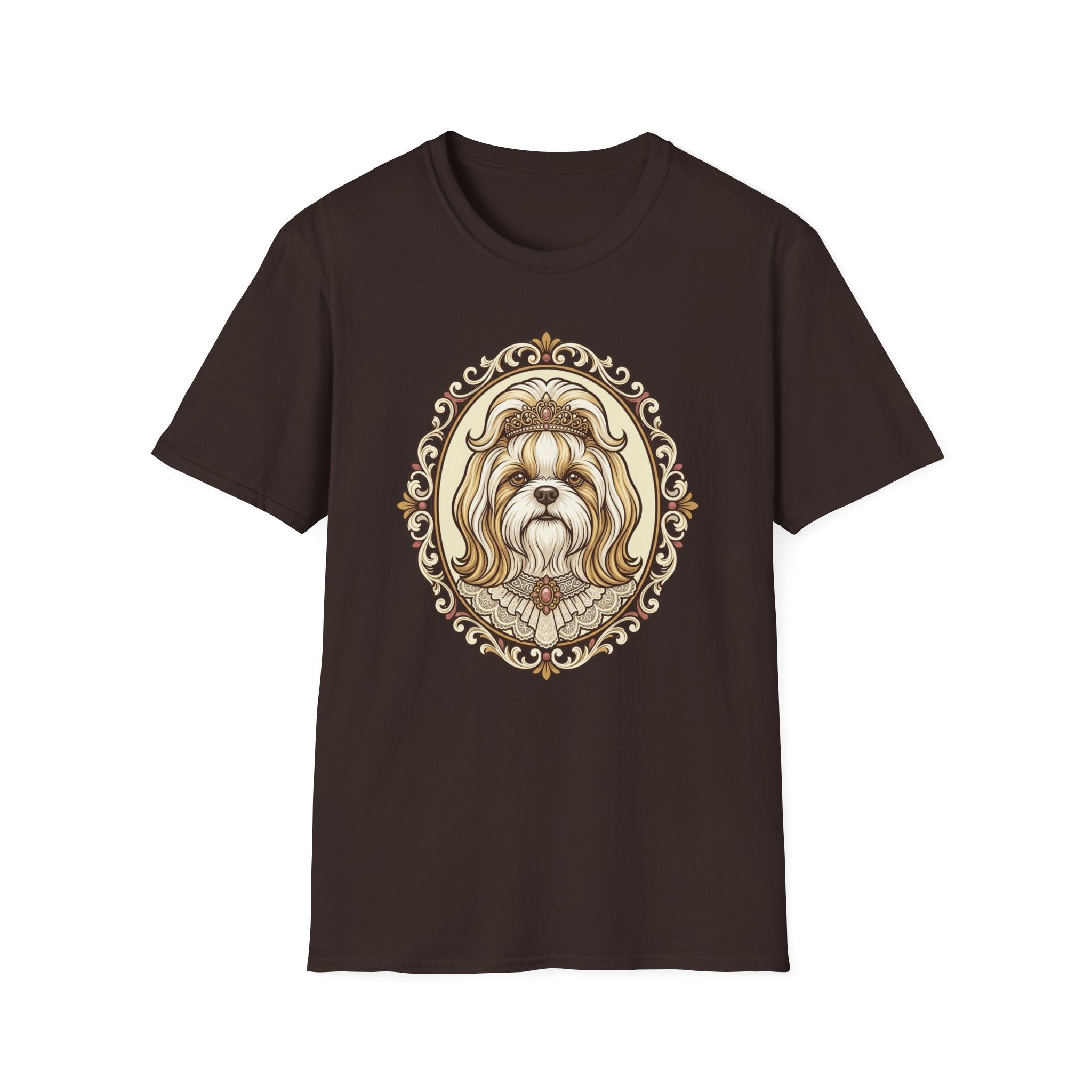 Duchess Pawlette T-Shirt-T-Shirt-luxury-rescue-dog-t-shirt-for-dog-lovers-Dark Chocolate-S-Rescue Paws Club