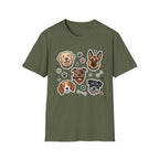 Rescue Pack Club T-Shirt-T-Shirt-luxury-rescue-dog-t-shirt-for-dog-lovers-Military Green-S-Rescue Paws Club