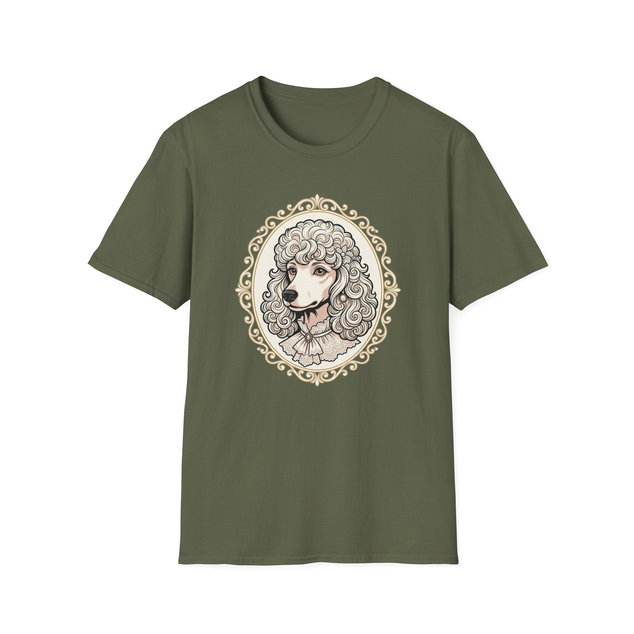 Lady Furabella T-Shirt-T-Shirt-luxury-rescue-dog-t-shirt-for-dog-lovers-Military Green-S-Rescue Paws Club
