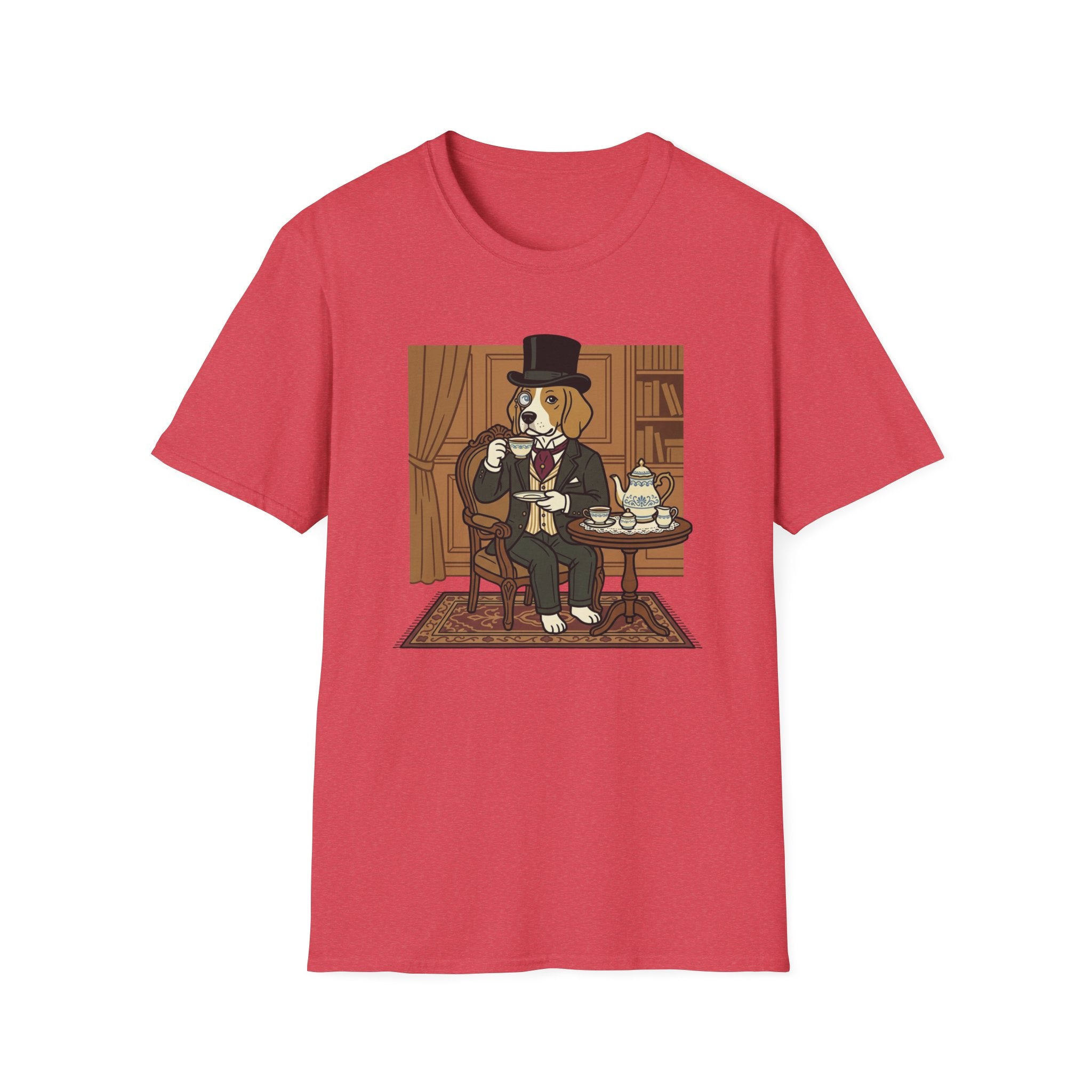 Count Fluffula T-Shirt-T-Shirt-luxury-rescue-dog-t-shirt-for-dog-lovers-Heather Red-S-Rescue Paws Club