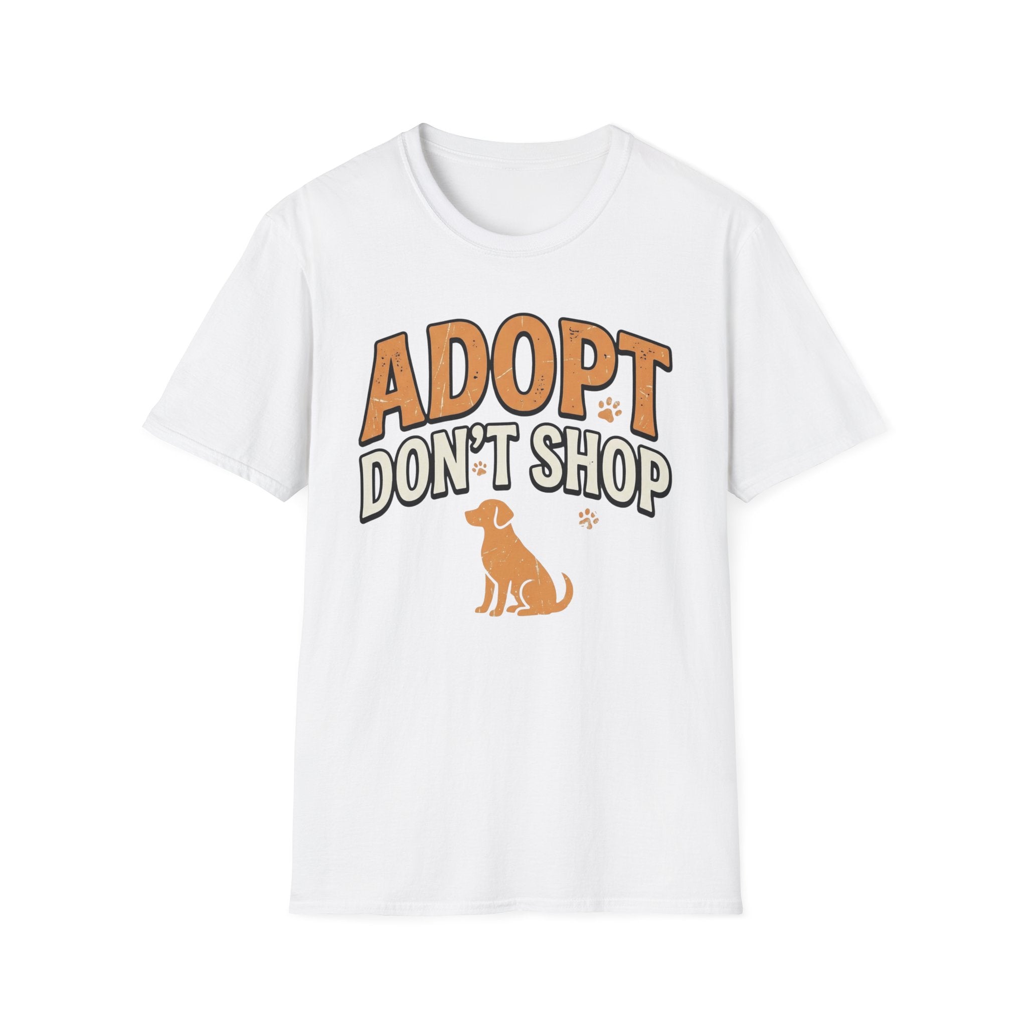 Adopt Do Not Shop T-Shirt-T-Shirt-luxury-rescue-dog-t-shirt-for-dog-lovers-White-S-Rescue Paws Club
