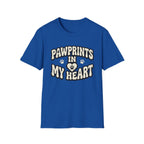Pawprints in my Heart T-Shirt-T-Shirt-luxury-rescue-dog-t-shirt-for-dog-lovers-Royal-S-Rescue Paws Club