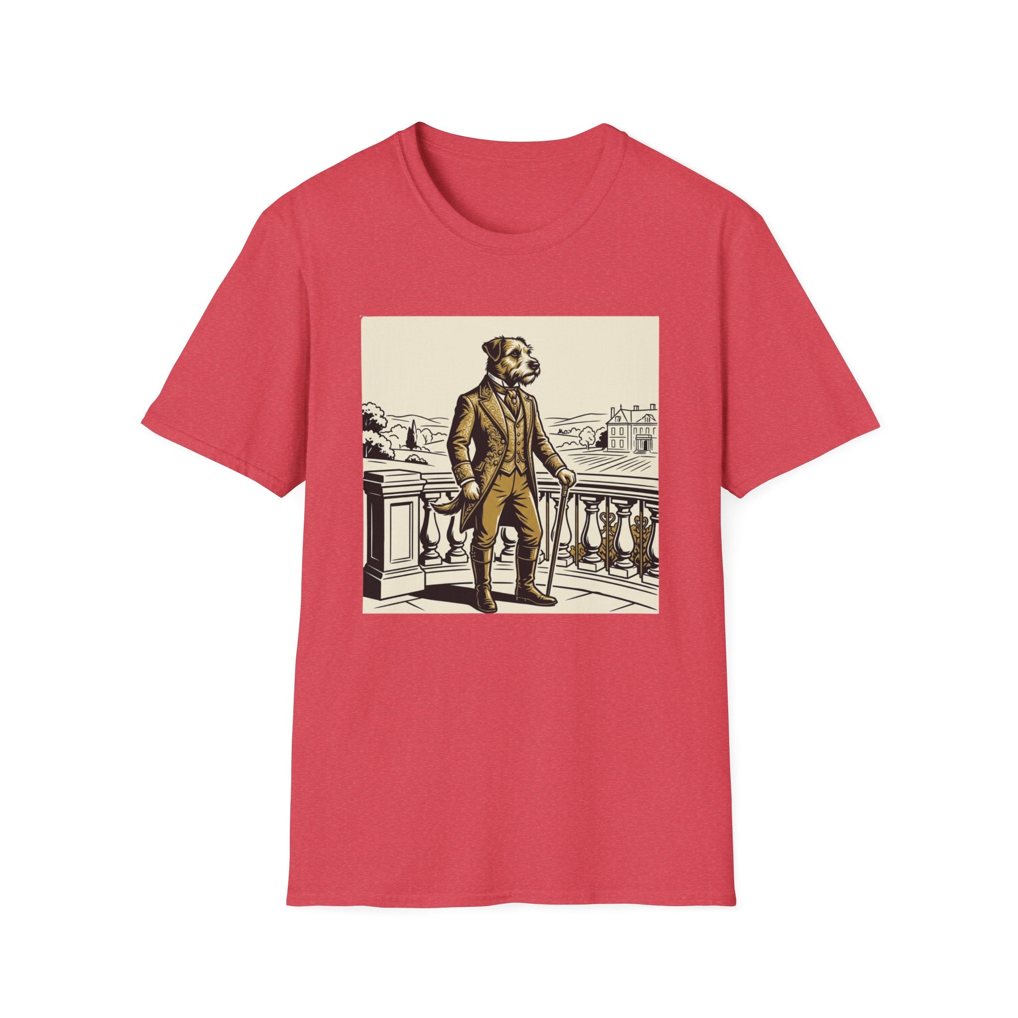 Duke of Tailington T-Shirt-T-Shirt-luxury-rescue-dog-t-shirt-for-dog-lovers-Heather Red-S-Rescue Paws Club