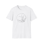 Sleeping Pup Line Art T-Shirt-T-Shirt-luxury-rescue-dog-t-shirt-for-dog-lovers-White-S-Rescue Paws Club