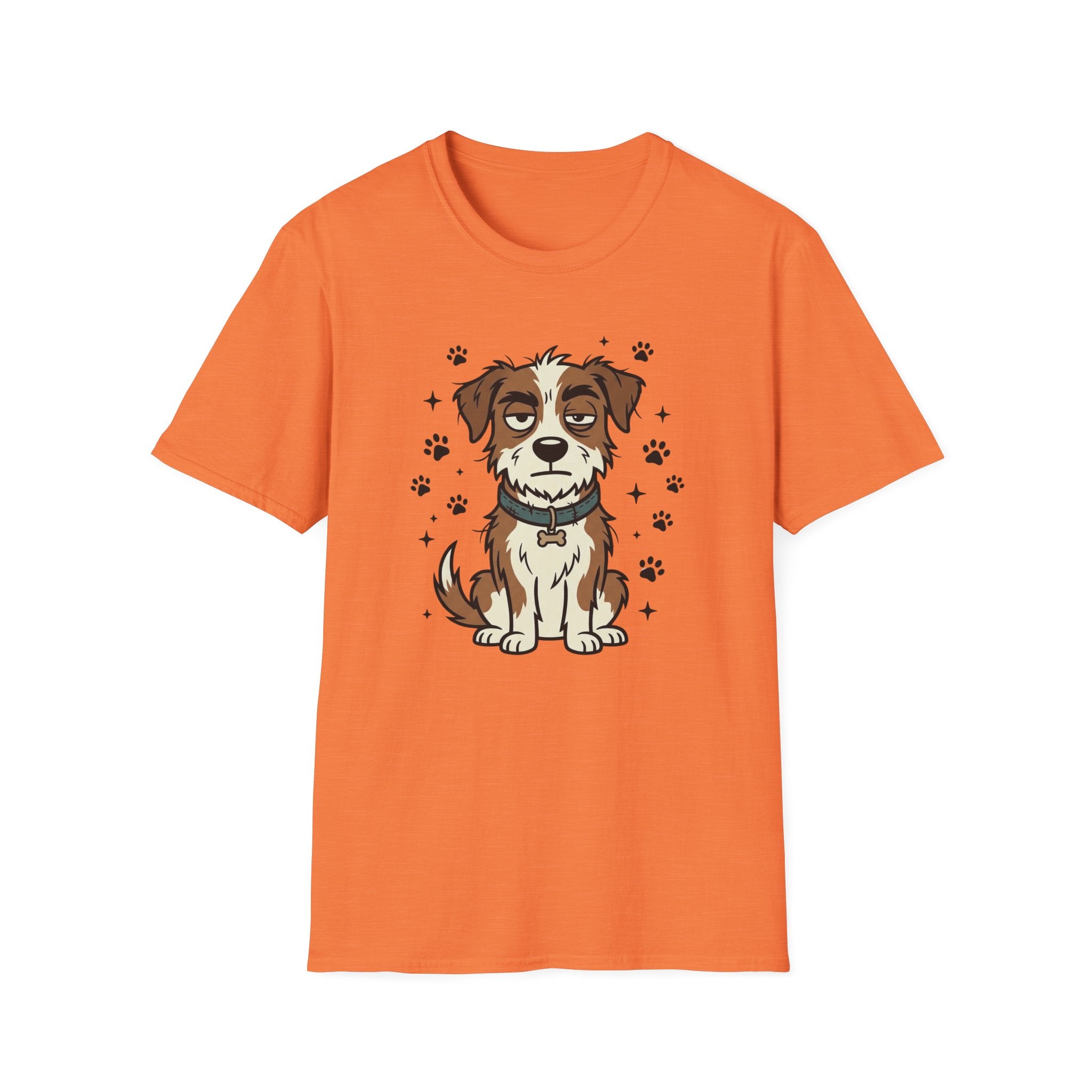 Grumpy Mode ON T-Shirt-T-Shirt-luxury-rescue-dog-t-shirt-for-dog-lovers-Heather Orange-S-Rescue Paws Club
