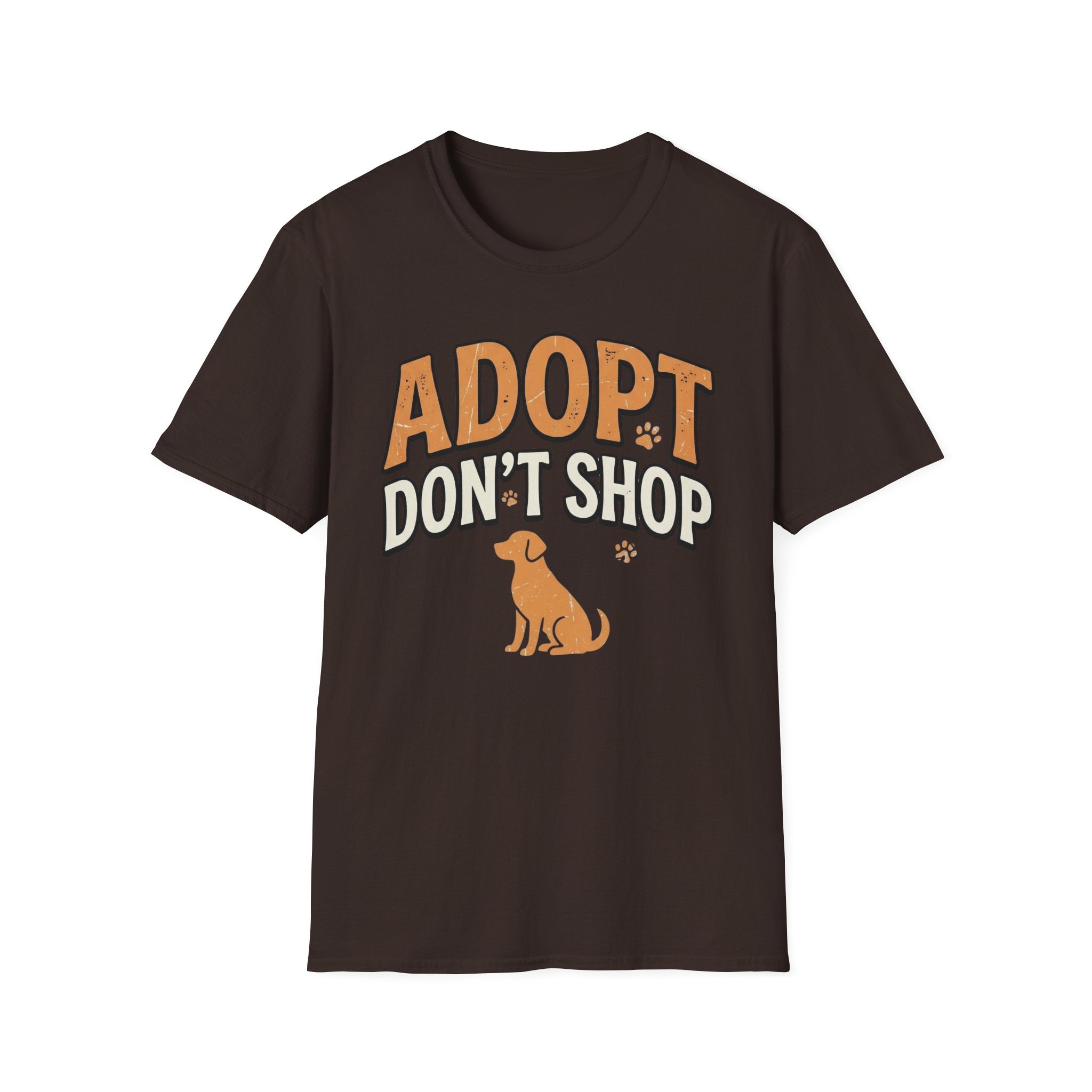 Adopt Do Not Shop T-Shirt-T-Shirt-luxury-rescue-dog-t-shirt-for-dog-lovers-Dark Chocolate-S-Rescue Paws Club