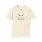 Dog Face Line Art T-Shirt-T-Shirt-luxury-rescue-dog-t-shirt-for-dog-lovers-Natural-S-Rescue Paws Club