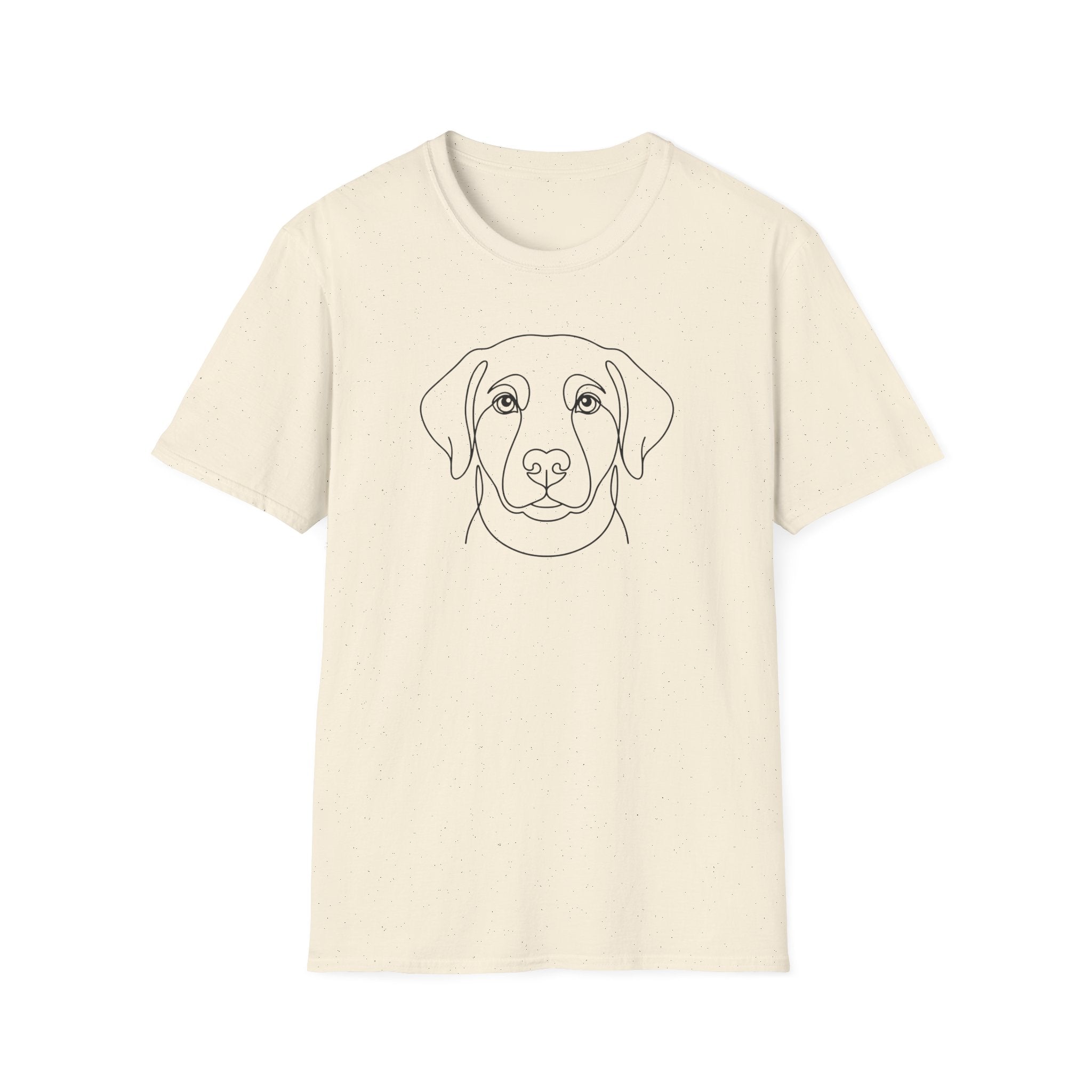 Dog Face Line Art T-Shirt-T-Shirt-luxury-rescue-dog-t-shirt-for-dog-lovers-Natural-S-Rescue Paws Club