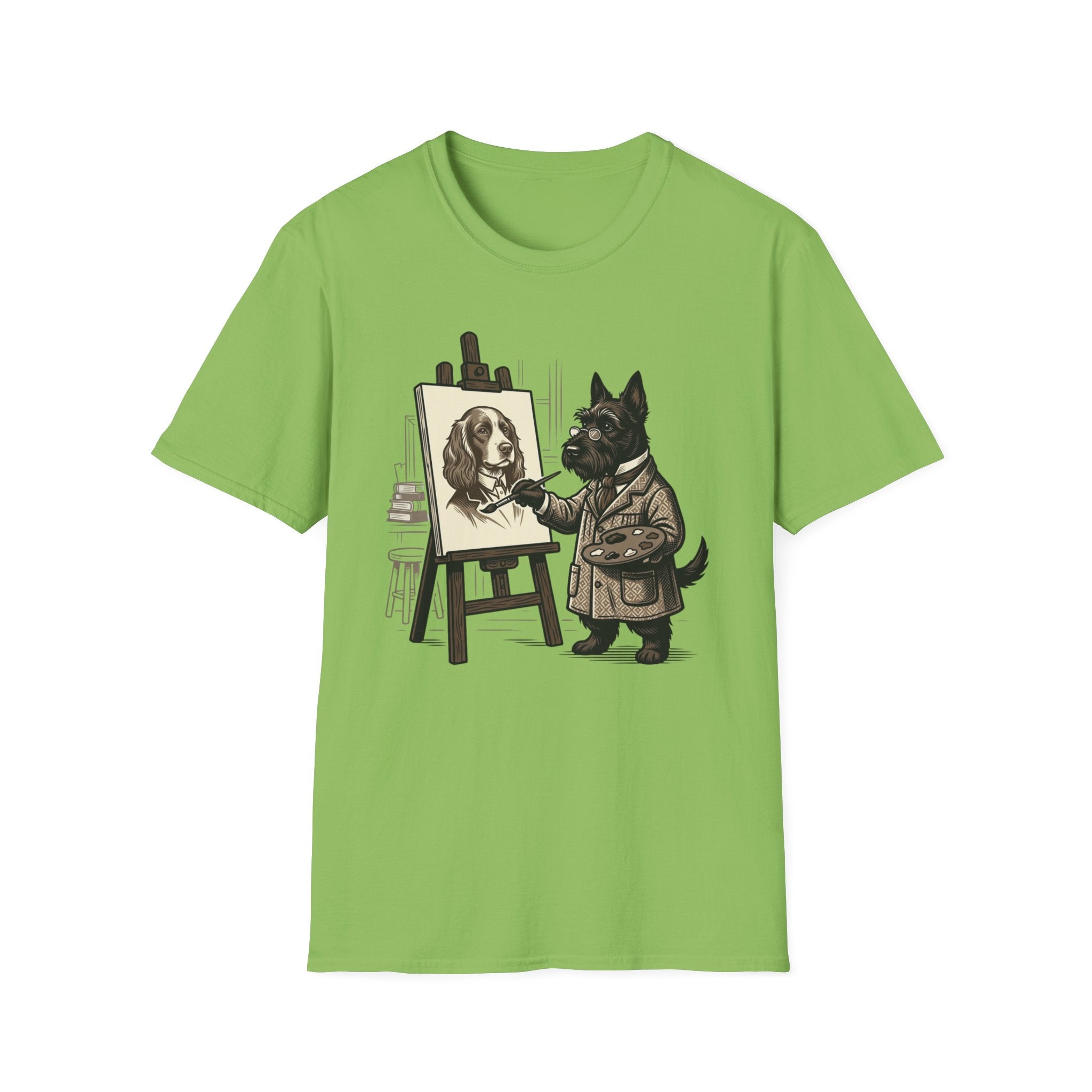 Lord Sketchington T-Shirt-T-Shirt-luxury-rescue-dog-t-shirt-for-dog-lovers-Lime-S-Rescue Paws Club