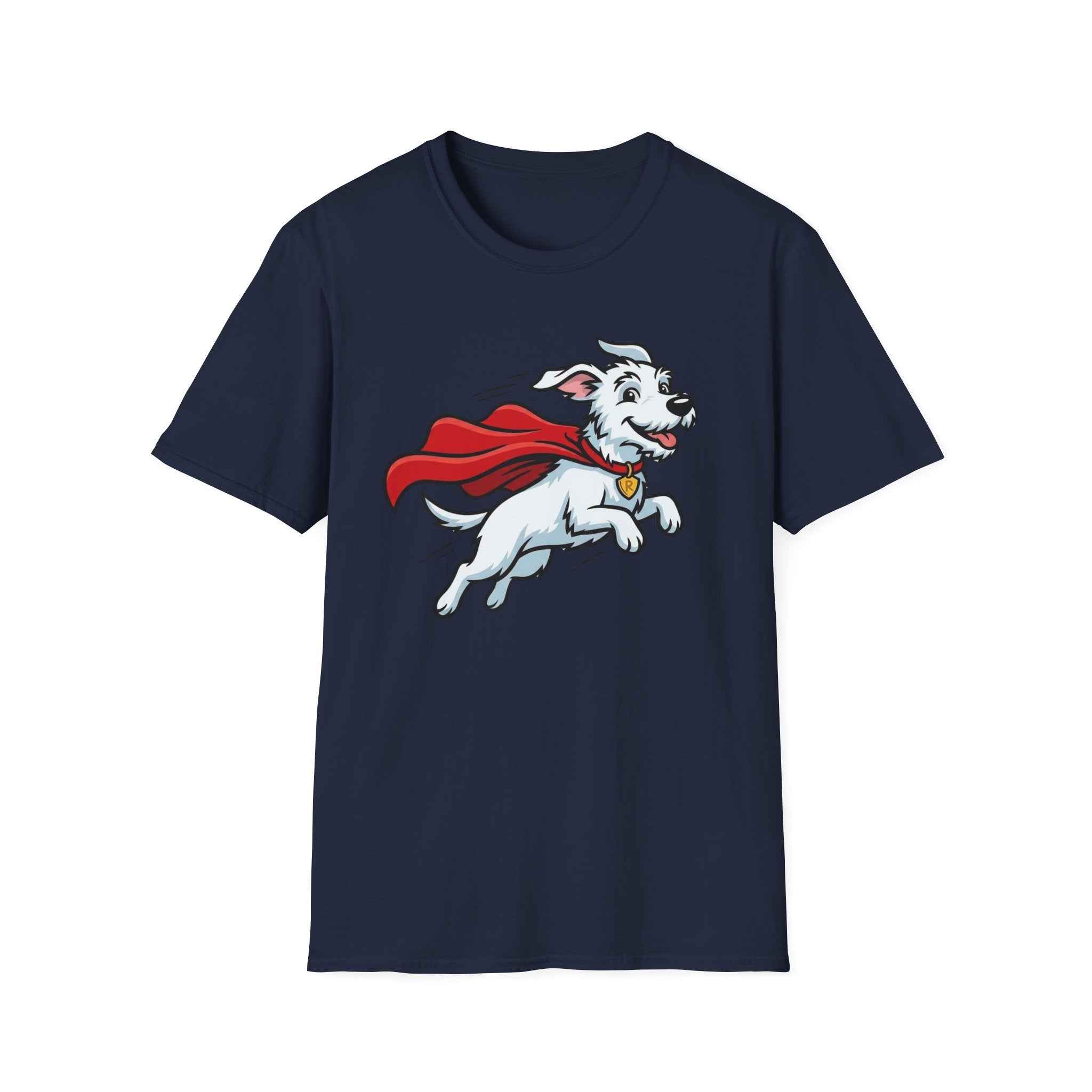 Superhero Dog T-Shirt-T-Shirt-luxury-rescue-dog-t-shirt-for-dog-lovers-Navy-S-Rescue Paws Club