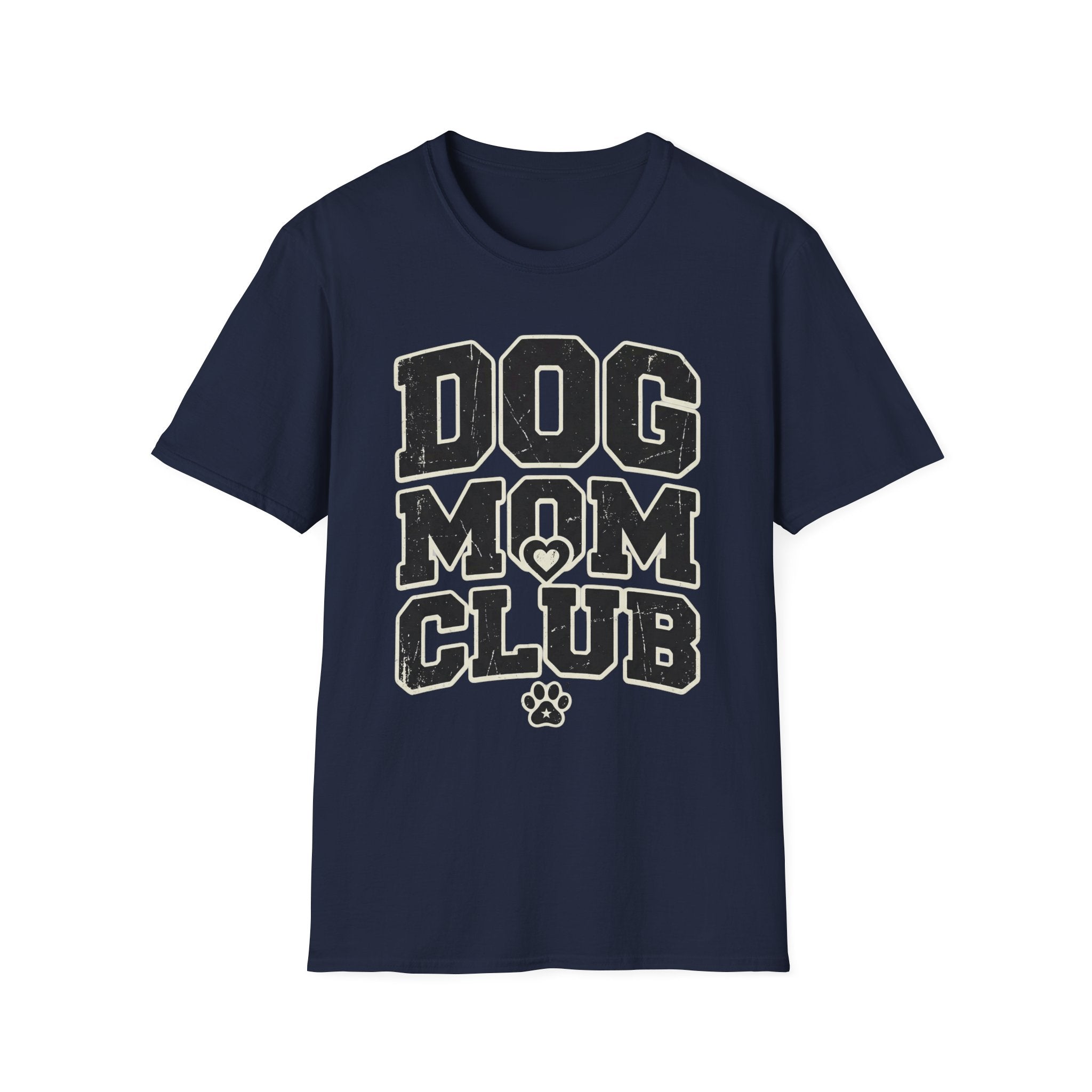 Dog Mom Club T-Shirt-T-Shirt-luxury-rescue-dog-t-shirt-for-dog-lovers-Navy-S-Rescue Paws Club