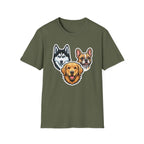The Three Barketeers T-Shirt-T-Shirt-luxury-rescue-dog-t-shirt-for-dog-lovers-Military Green-S-Rescue Paws Club