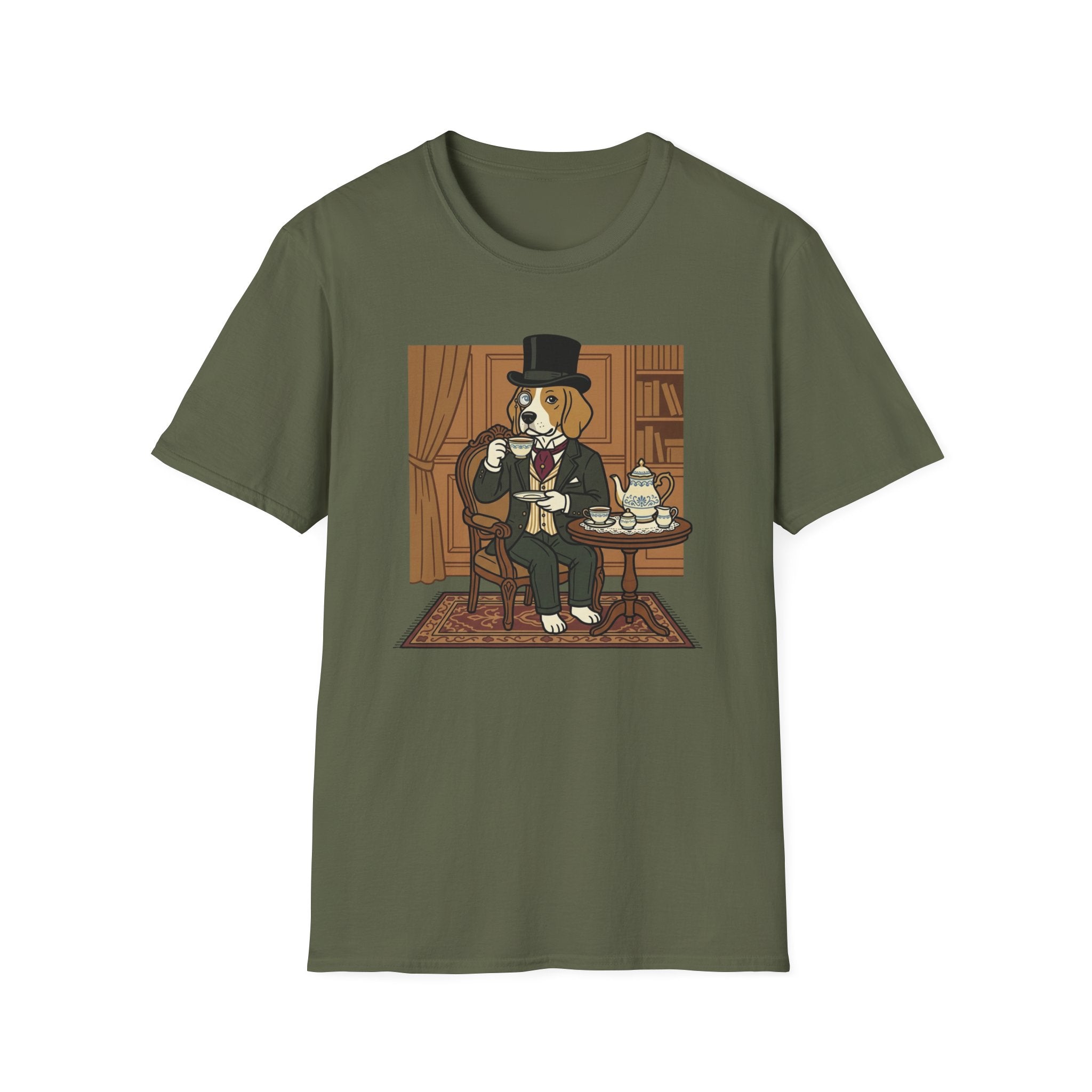Count Fluffula T-Shirt-T-Shirt-luxury-rescue-dog-t-shirt-for-dog-lovers-Military Green-S-Rescue Paws Club