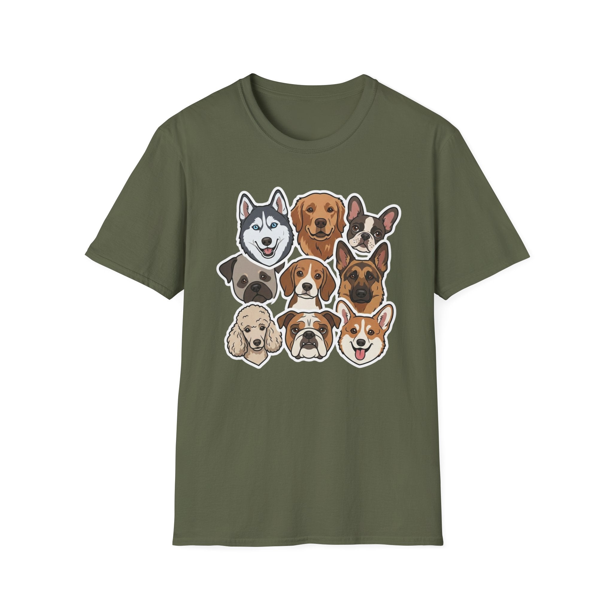 Cool Club Canine T-Shirt-T-Shirt-luxury-rescue-dog-t-shirt-for-dog-lovers-Military Green-S-Rescue Paws Club