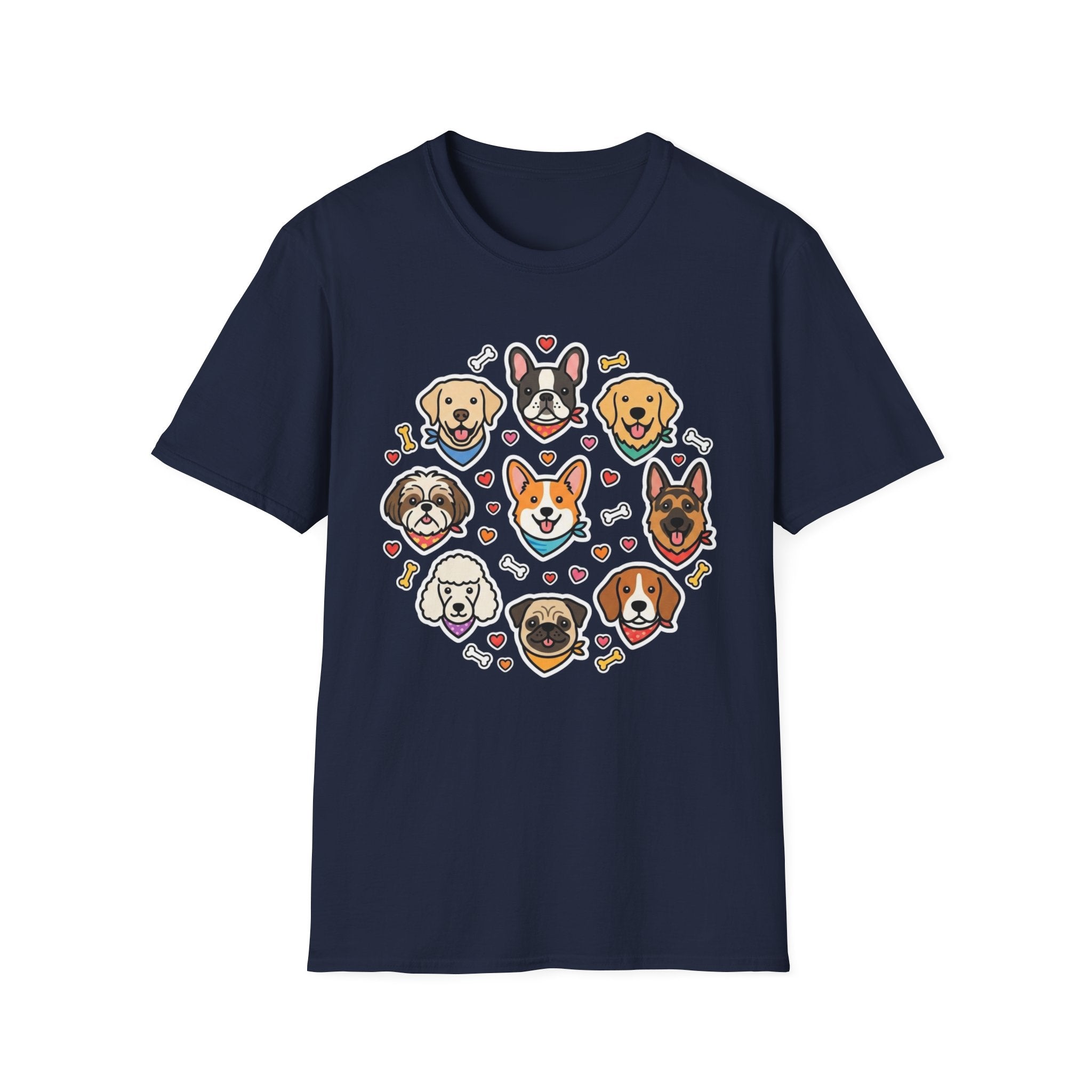 The Wiggle Gang T-Shirt-T-Shirt-luxury-rescue-dog-t-shirt-for-dog-lovers-Navy-S-Rescue Paws Club