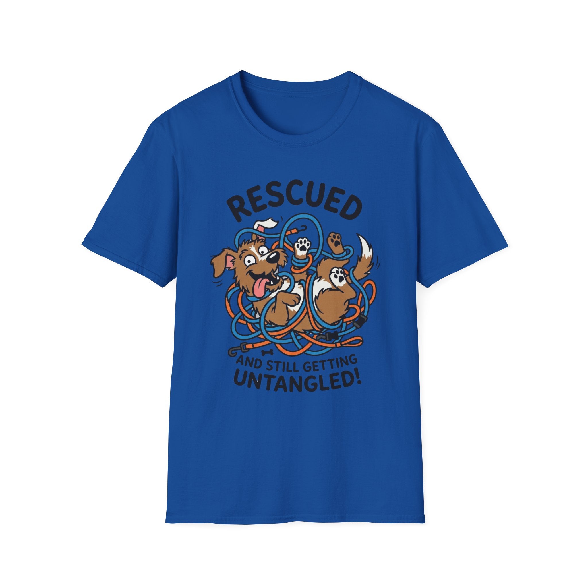 Untangled T-Shirt-T-Shirt-luxury-rescue-dog-t-shirt-for-dog-lovers-Royal-S-Rescue Paws Club