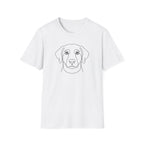 Dog Face Line Art T-Shirt-T-Shirt-luxury-rescue-dog-t-shirt-for-dog-lovers-White-S-Rescue Paws Club