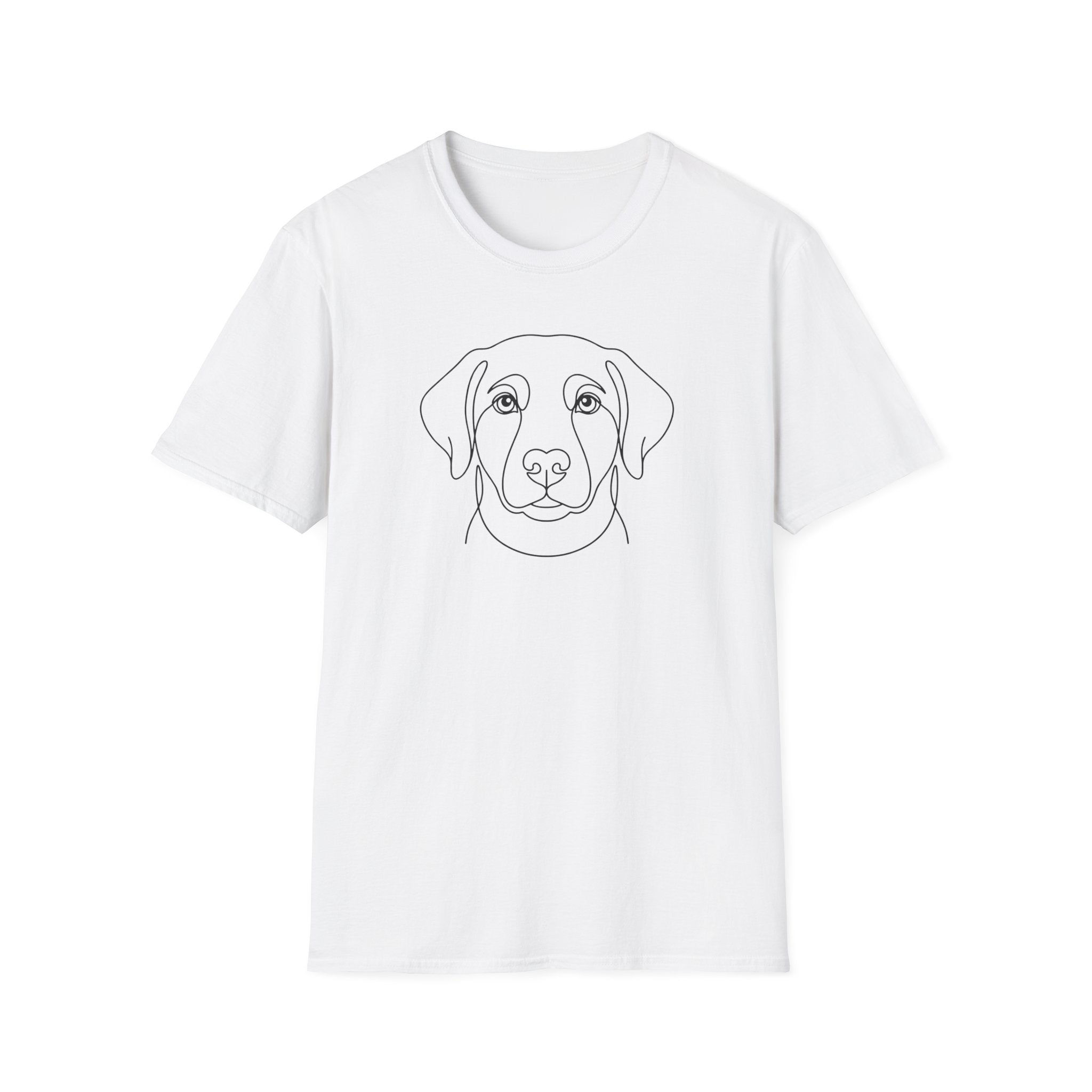 Dog Face Line Art T-Shirt-T-Shirt-luxury-rescue-dog-t-shirt-for-dog-lovers-White-S-Rescue Paws Club