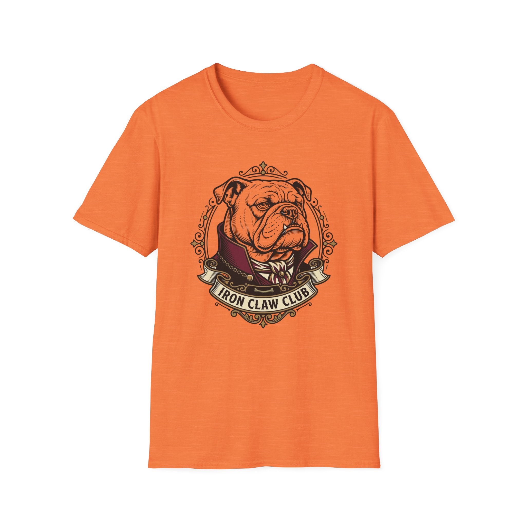 Iron Claw Club T-Shirt-T-Shirt-luxury-rescue-dog-t-shirt-for-dog-lovers-Heather Orange-S-Rescue Paws Club