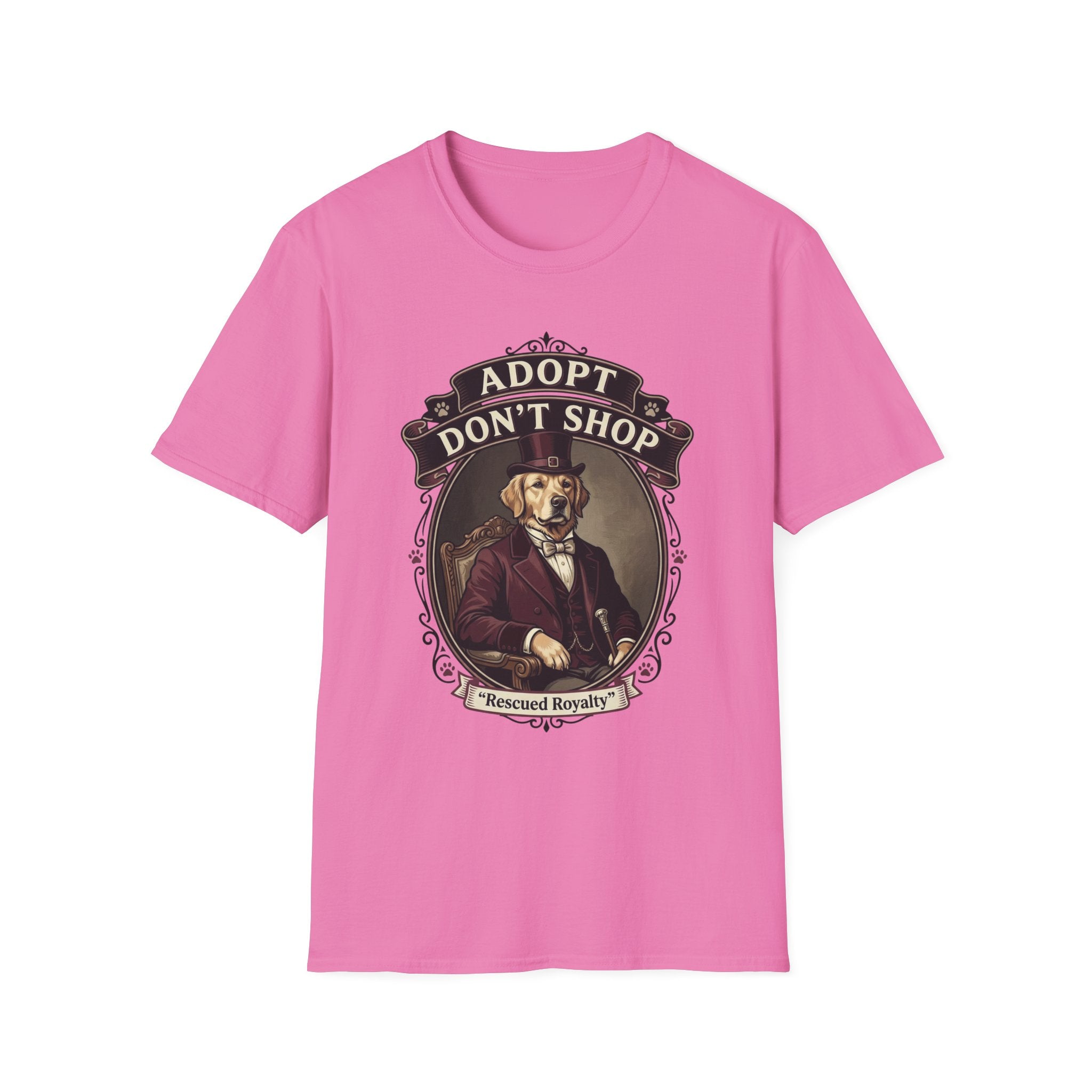Vintage Adopt Don't Shop T-Shirt-T-Shirt-luxury-rescue-dog-t-shirt-for-dog-lovers-Azalea-S-Rescue Paws Club