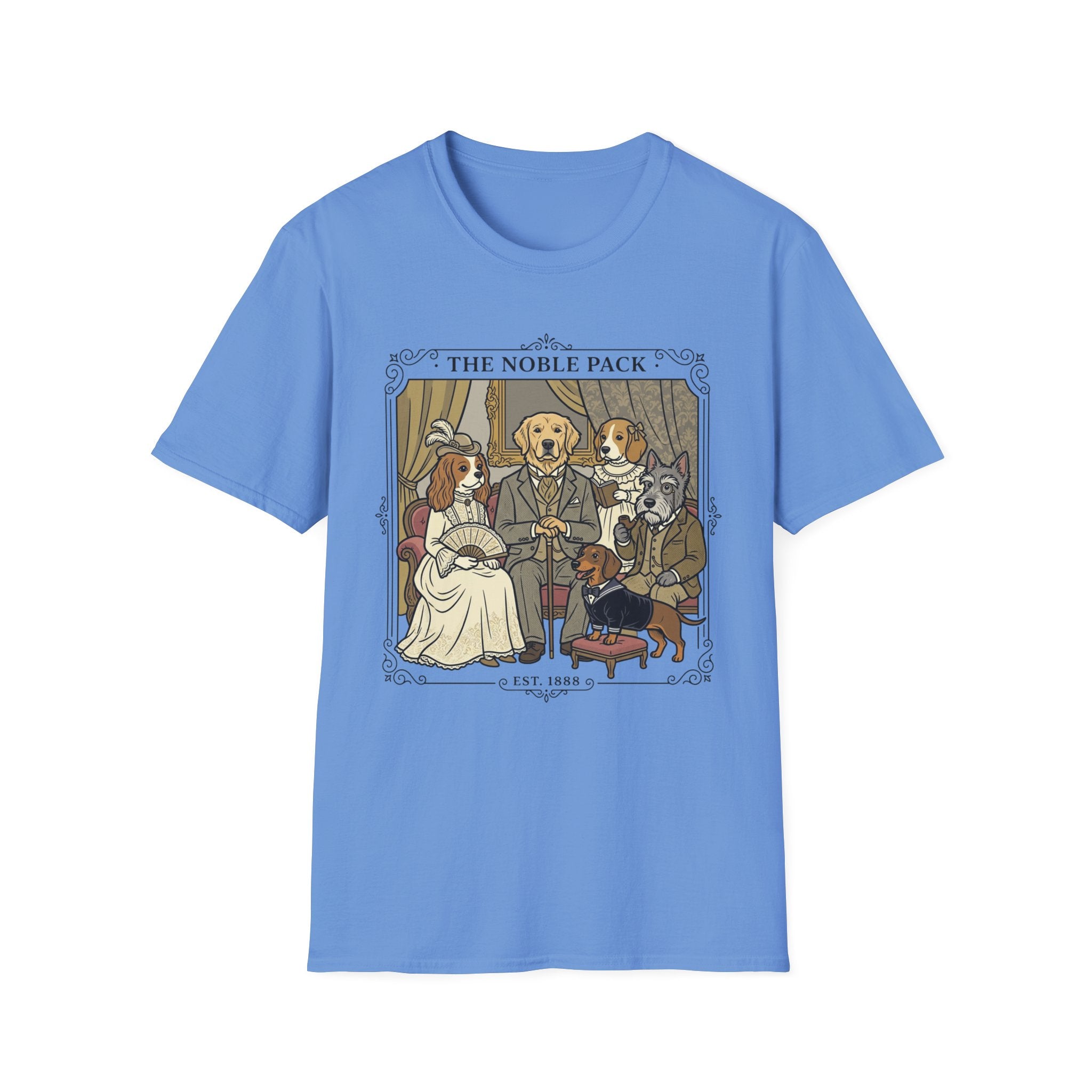 The Noble Pack T-Shirt-T-Shirt-luxury-rescue-dog-t-shirt-for-dog-lovers-Carolina Blue-S-Rescue Paws Club